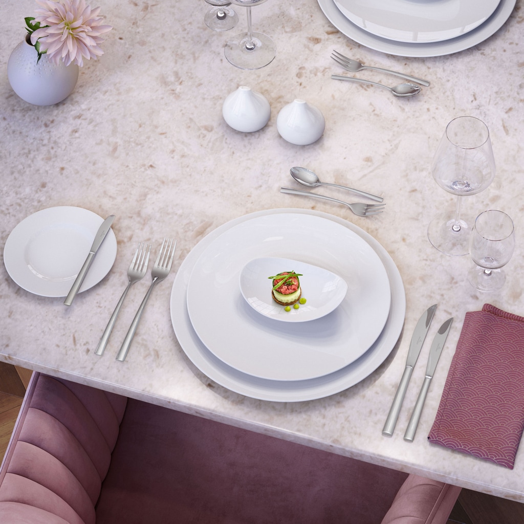 Villeroy & Boch Tafelgabel »Tafelgabel Piemont 206 mm 6er Set silber« Spülmaschinenfest