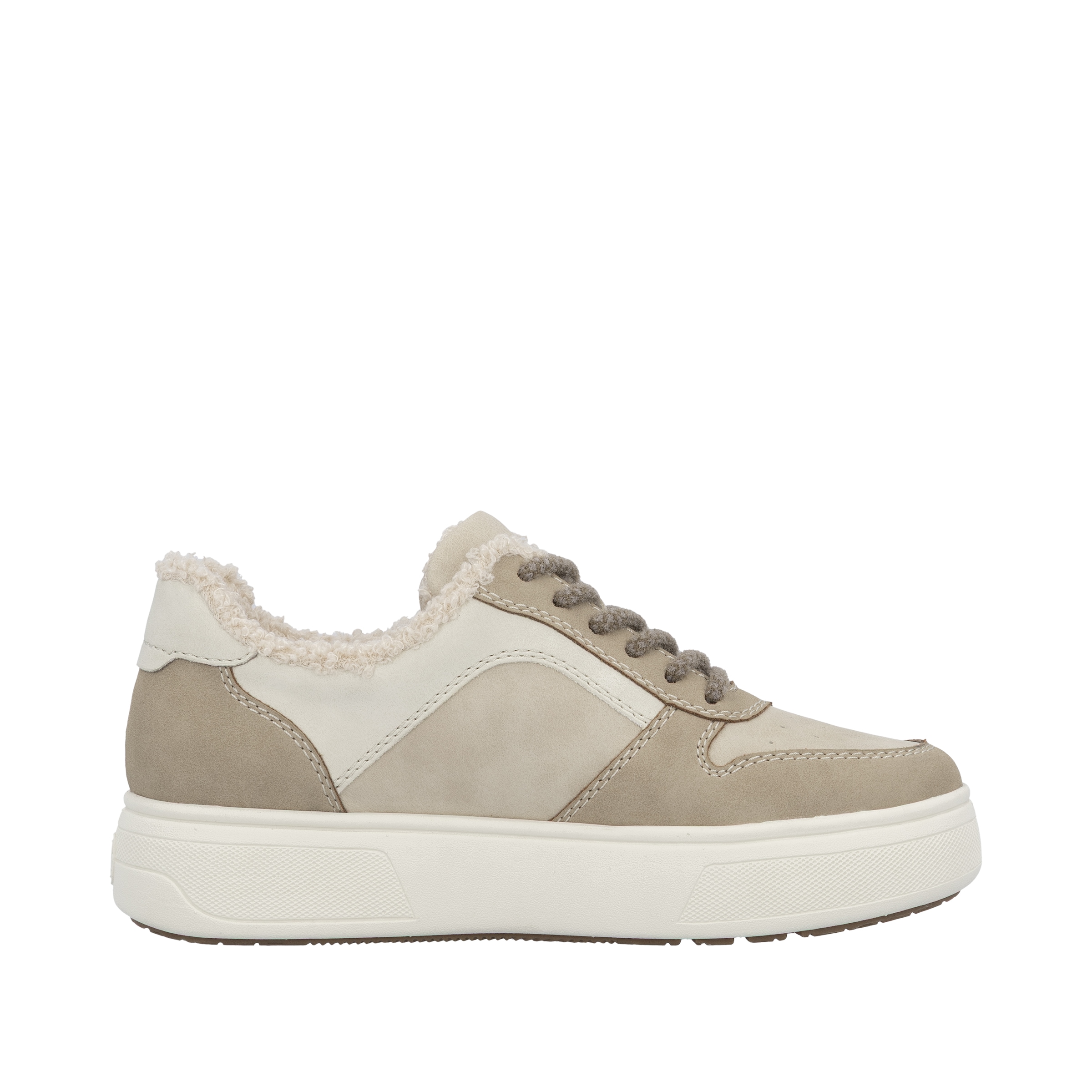 Rieker Plateausneaker  Retro-Sneaker, Schnürschuh, Halbschuh mit Teddyfutter