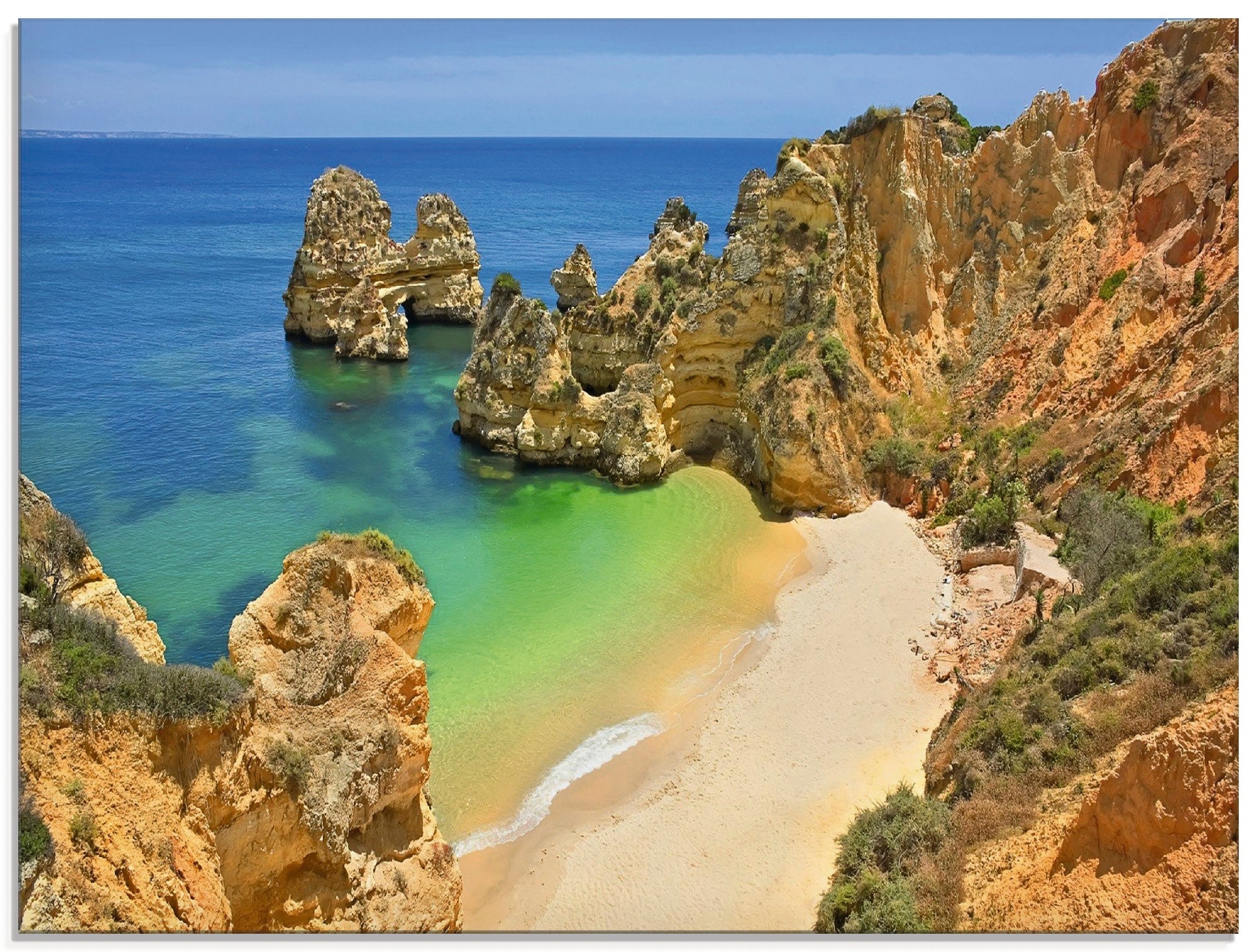 Artland Glasbild »Farbige im OTTO in St.), (1 verschiedenen Shop Strand, Online Größen Algarveküste«