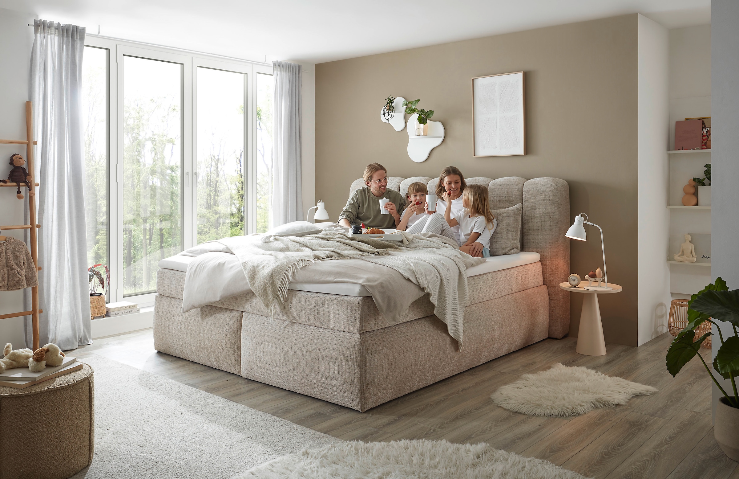 ED EXCITING DESIGN Boxspringbett »Gibsons in der Größe 200x220cm, Überlänge« erhältlich in verschiedenen Farben