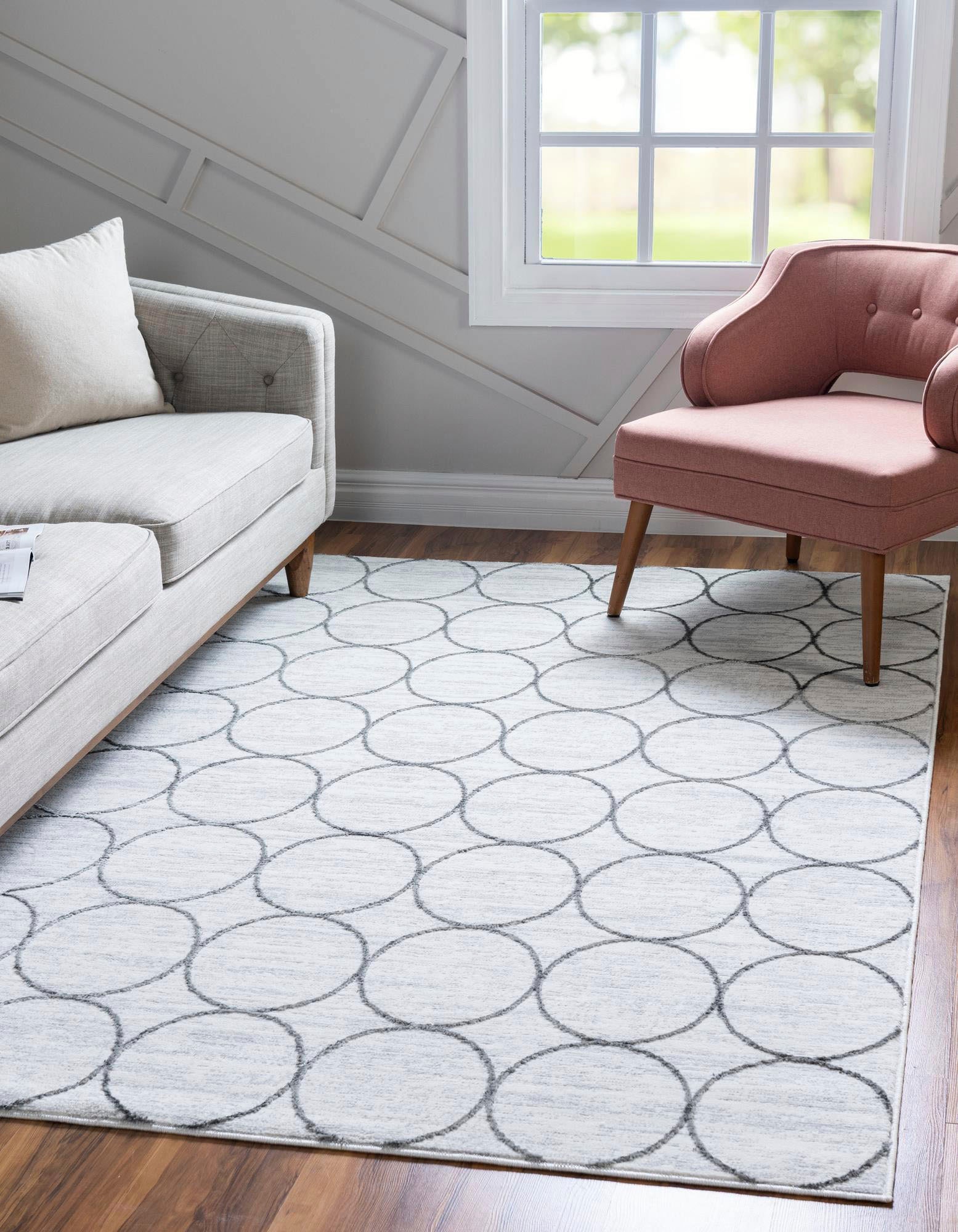 Myflair Möbel & Accessoires Teppich »Titan Trellis, LAGERRÄUMUNG!«, rechteckig, 13 mm Höhe, Kurzflor, gewebt, modernes Design, Motiv Kreise