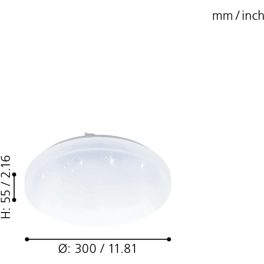 EGLO Deckenleuchte »FRANIA-A«,  Ø 30  cm, dimmbar, mit Fernbedienung