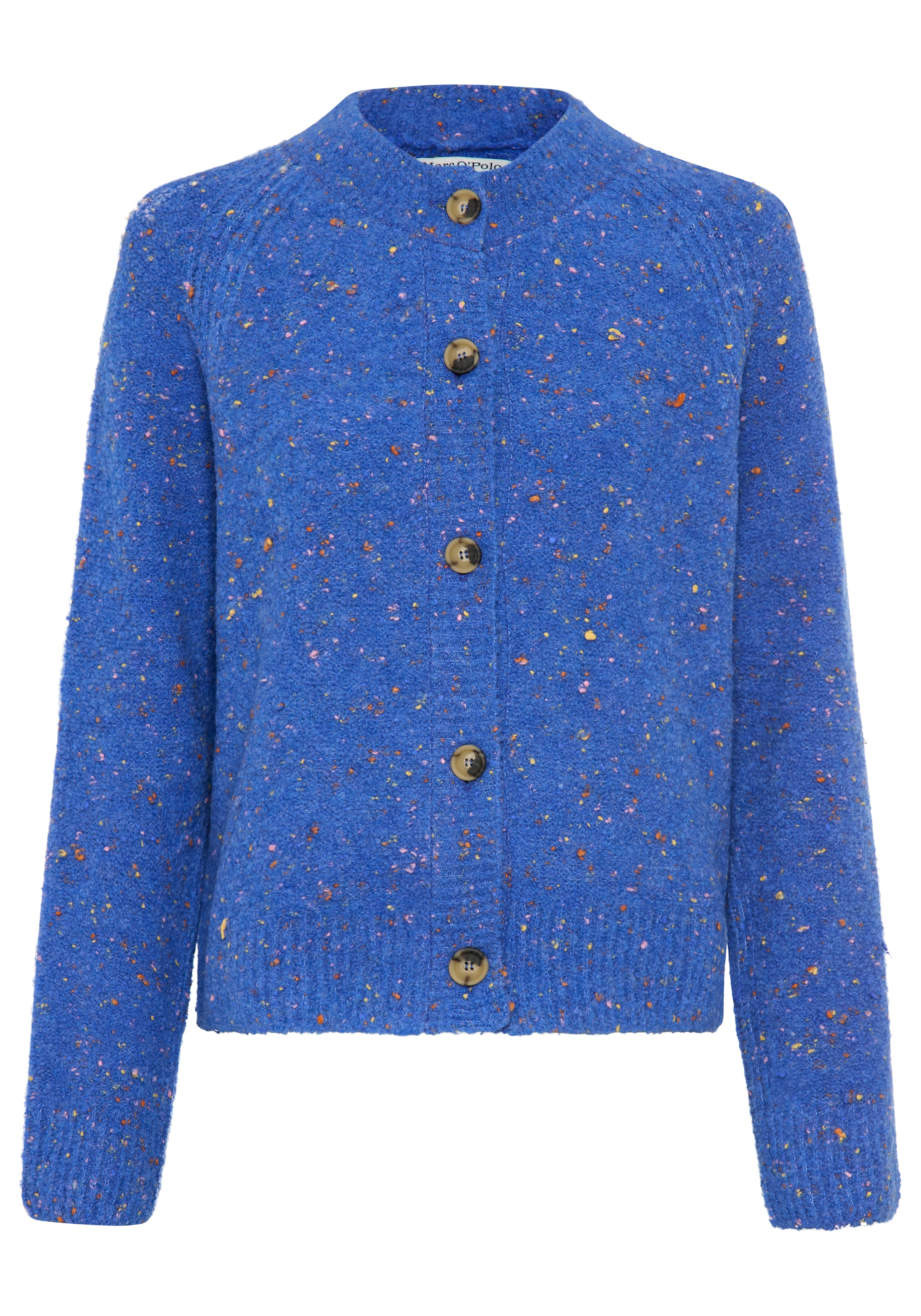 Marc O'Polo DENIM Strickjacke Bouclé, relaxed fit, aus Schurwolle-Viskose-Mix