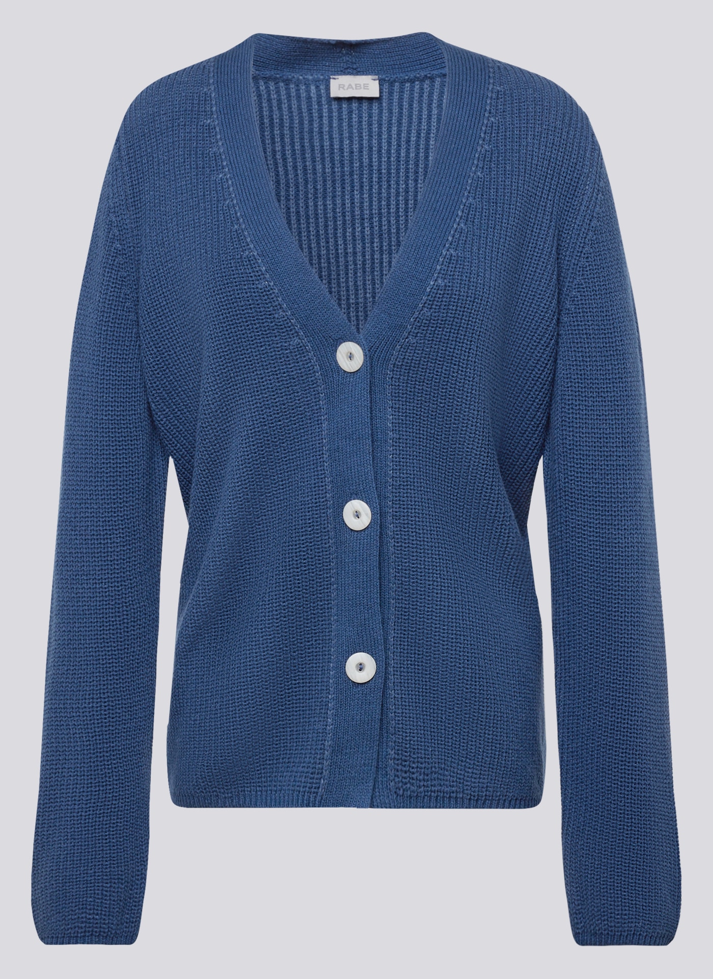 Rabe Strickjacke, mit V-Ausschnitt und Knopfleiste