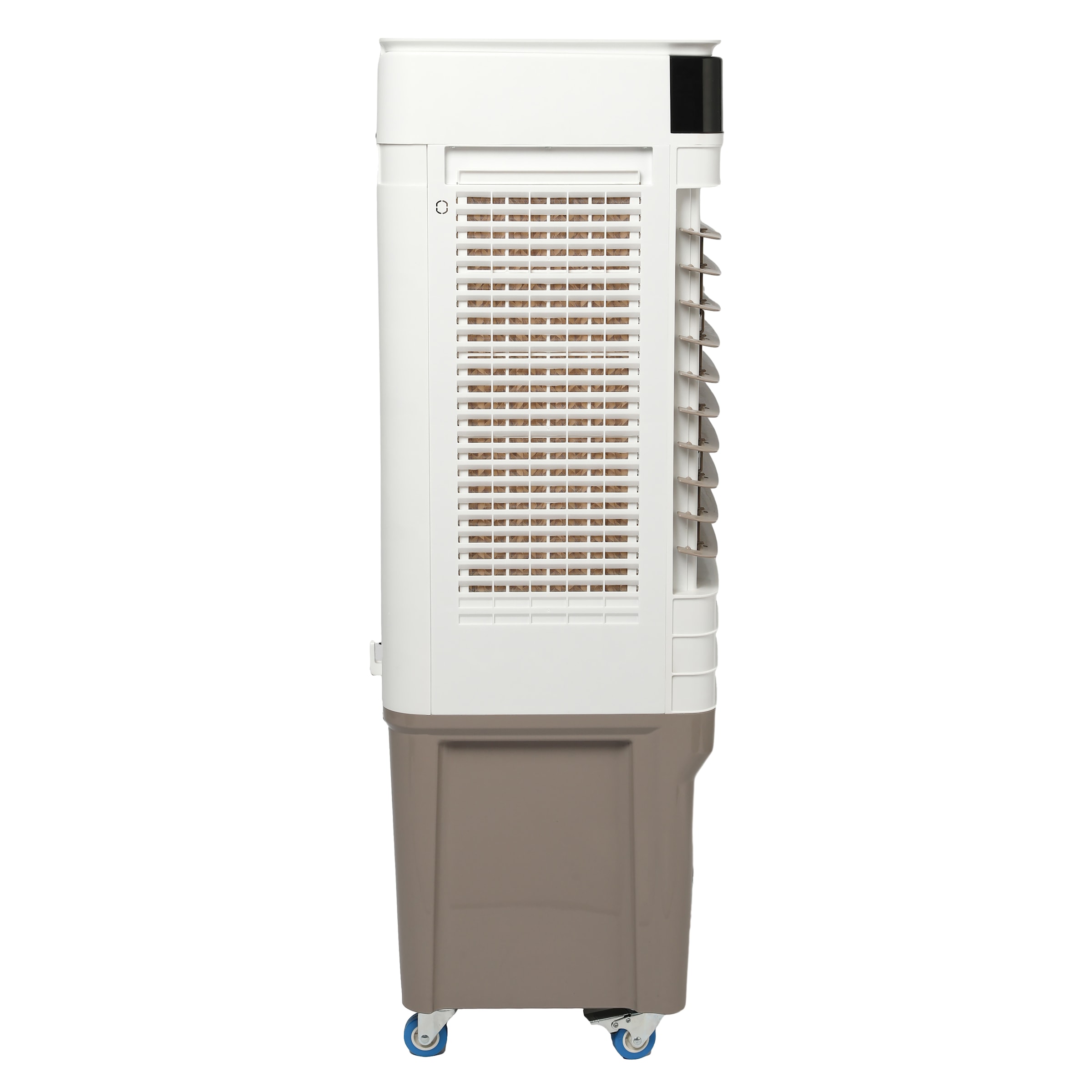 be cool Ventilatorkombigerät »Luftkühler 60l BC60AC2401 weiß/braun«, 40 l Tank, 9800m³/h, Temperaturanzeige, 2 Kühlakkus