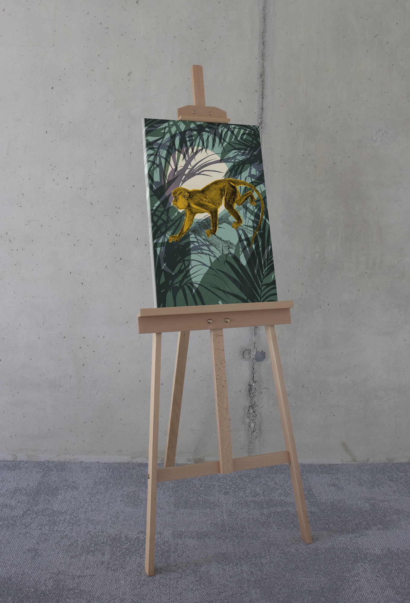Komar Leinwandbild »Sneaky Monkey - Größe 40 x 60 cm«, Natur, (1 St.), Keilrahmenbild mi Echtholzrahmen