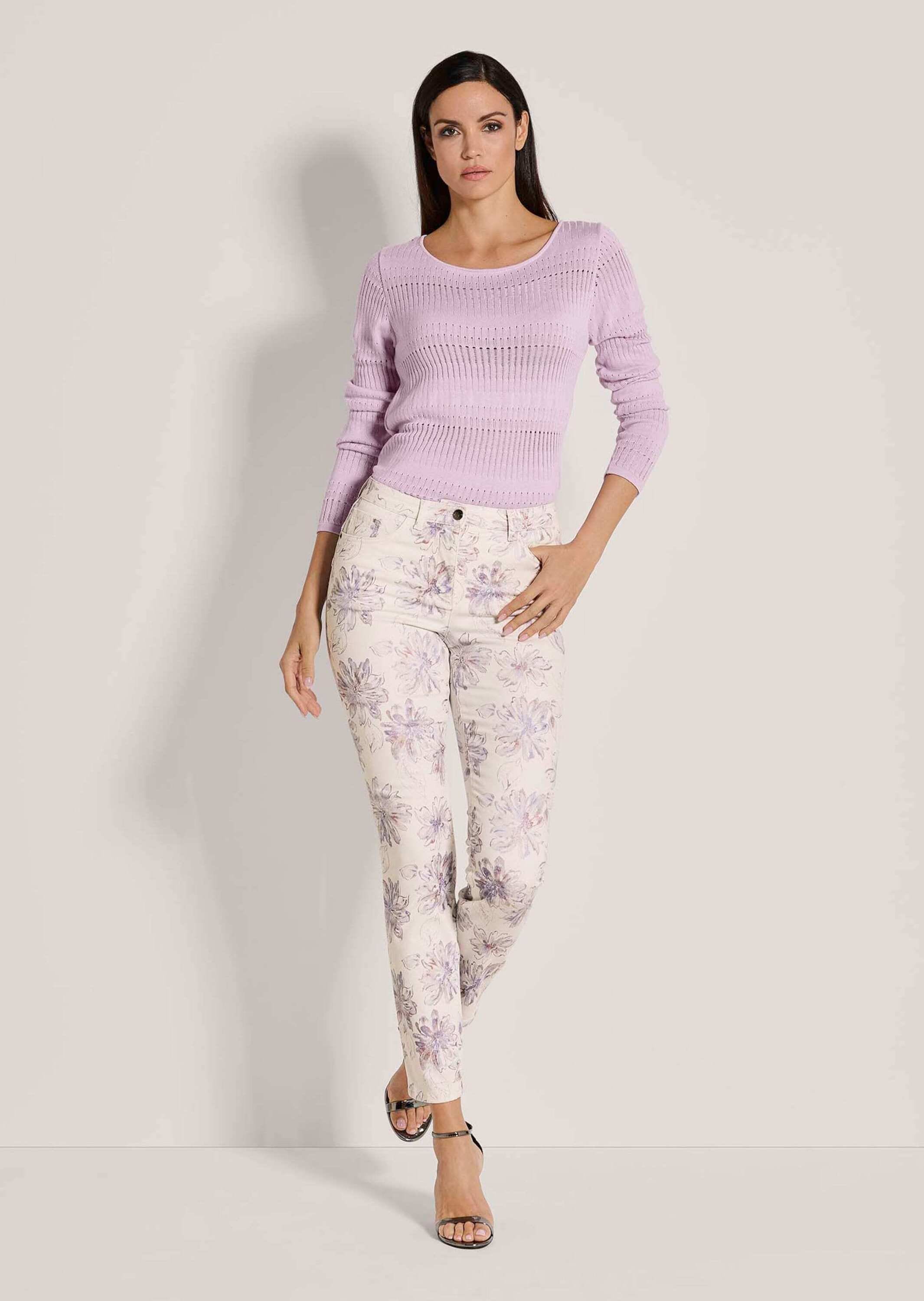 MADELEINE Chinos »Druckhose Schlanke Hose mit Unikat-Print«