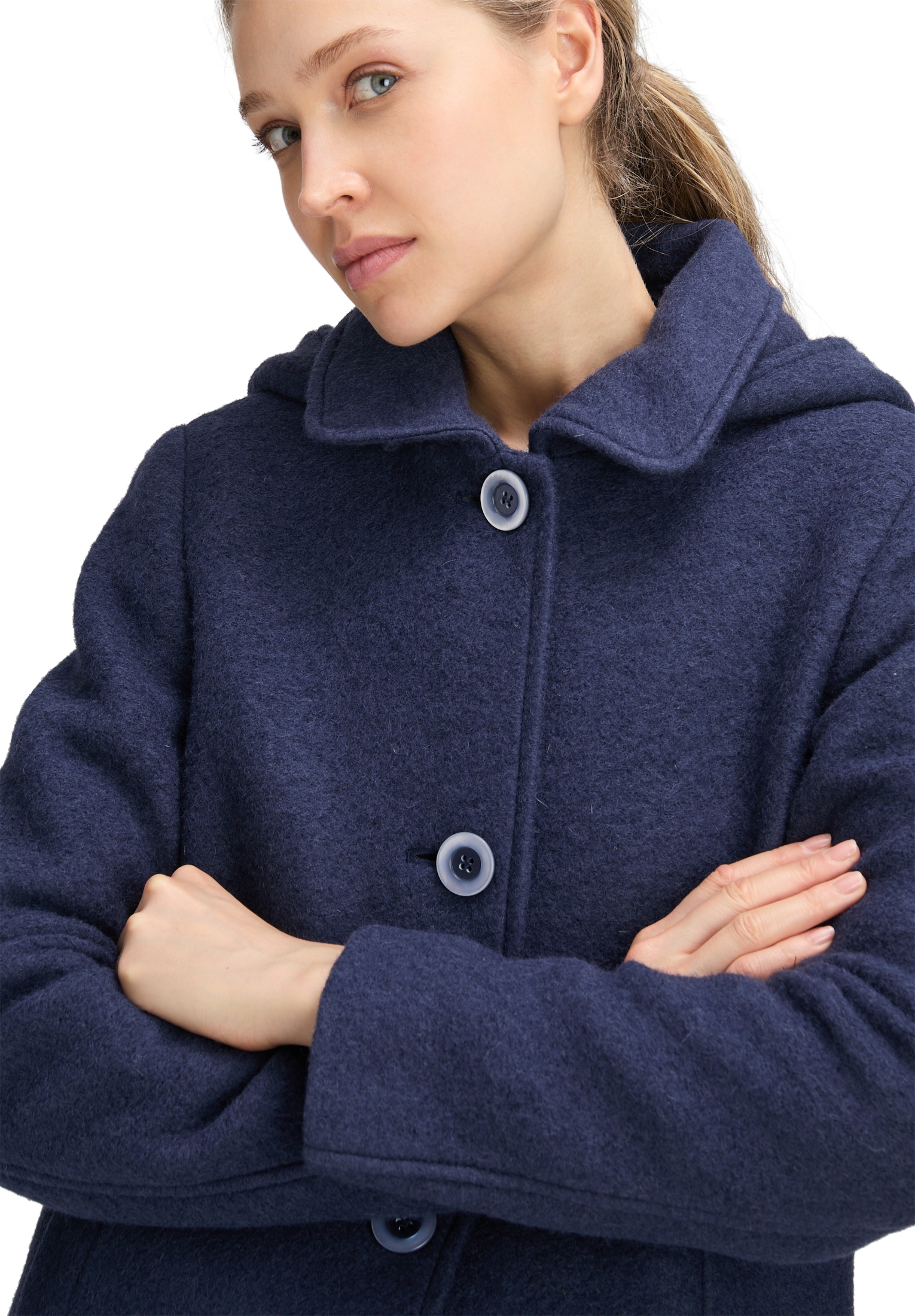 Betty Barclay Wolljacke »Wollmantel mit abnehmbarer Kapuze«