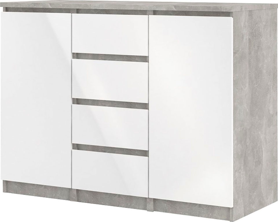INOSIGN Kommode »Naia, Sideboard, 4 Schubladen, 2 Türen, Aufbewahrung, grifflose Front«, Mit Einlegeböden, modern, skandinavisches Design, in mehrere Farben