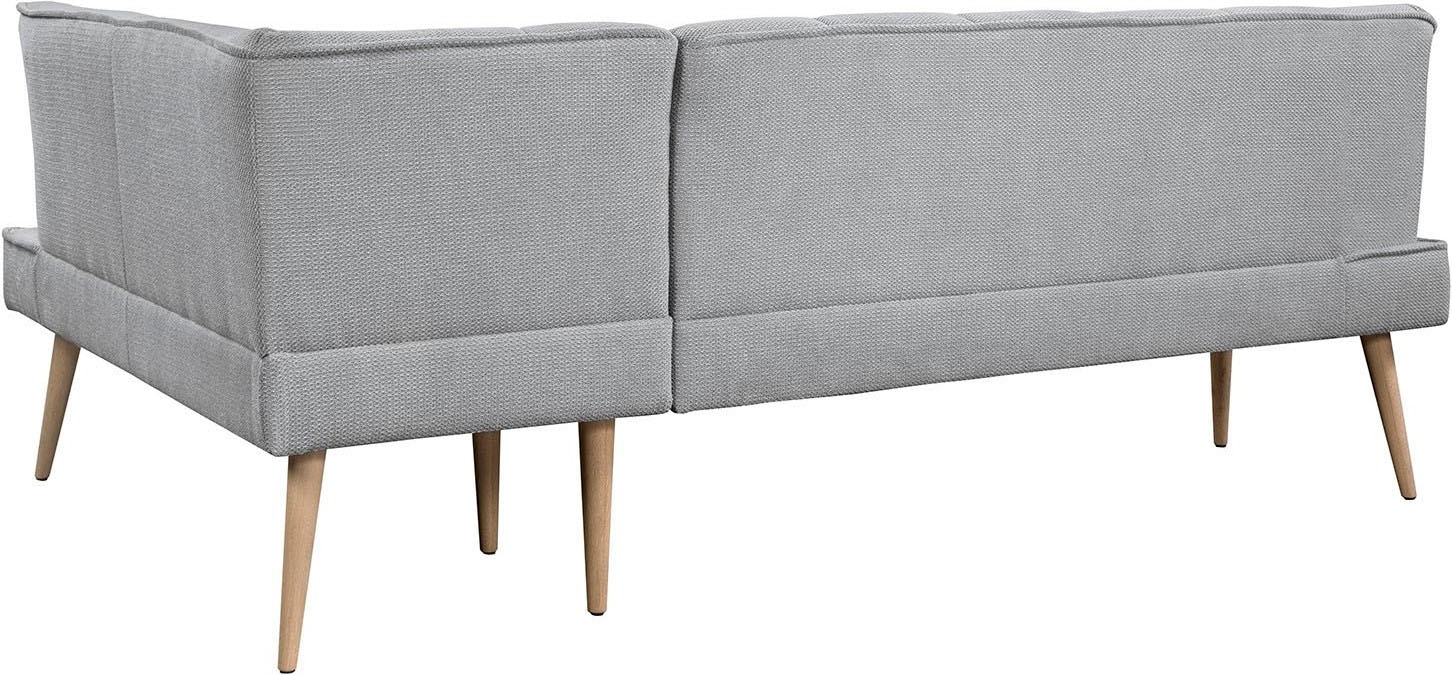 exxpo - sofa fashion Eckbank »Latte« moderne Sitz- und Rückensteppung, bequem und elegant, hoher Holzfuß