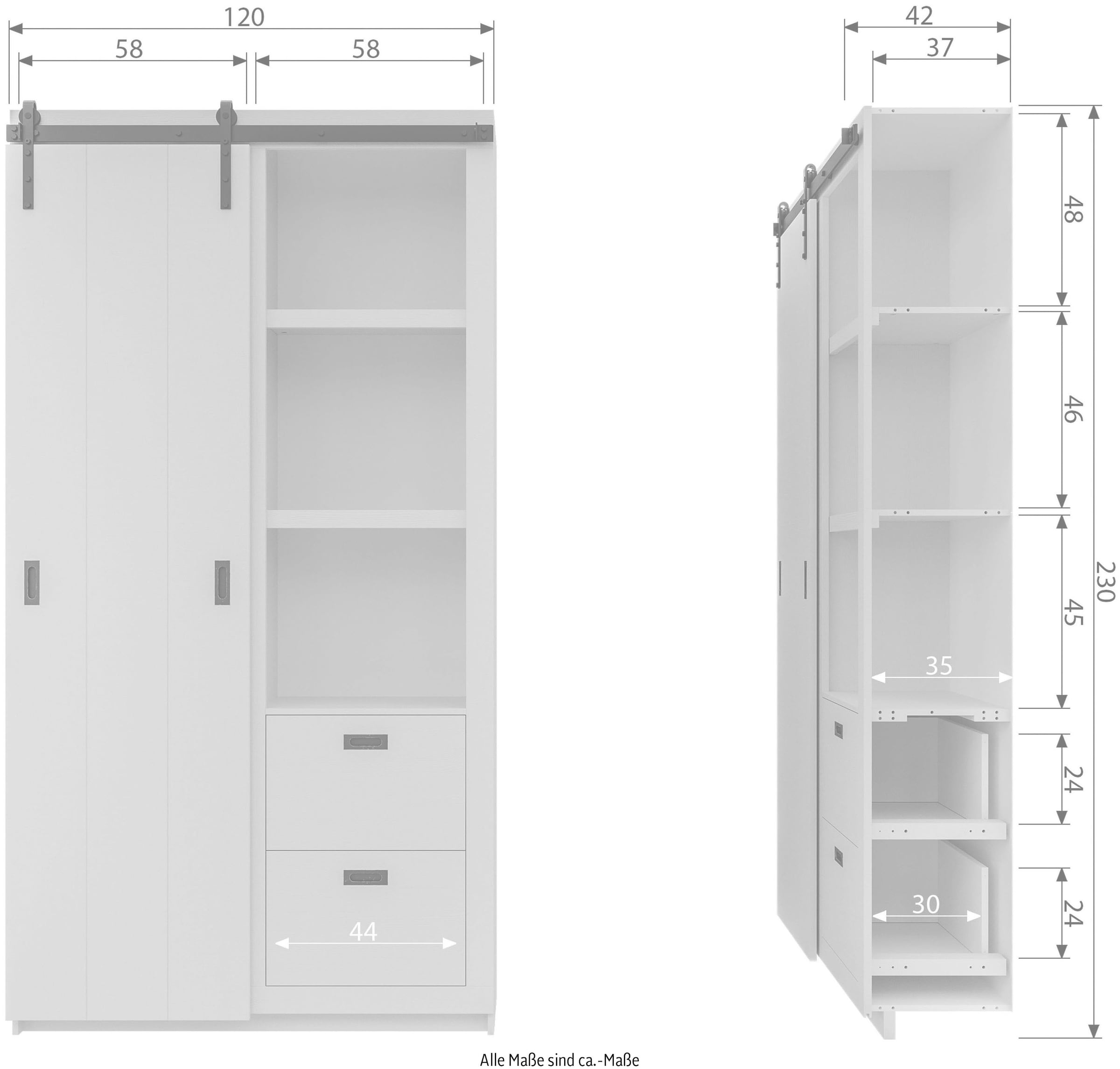 vtwonen Vitrine »Slide«, H 230 cm x B 120 cm x T 42 cm