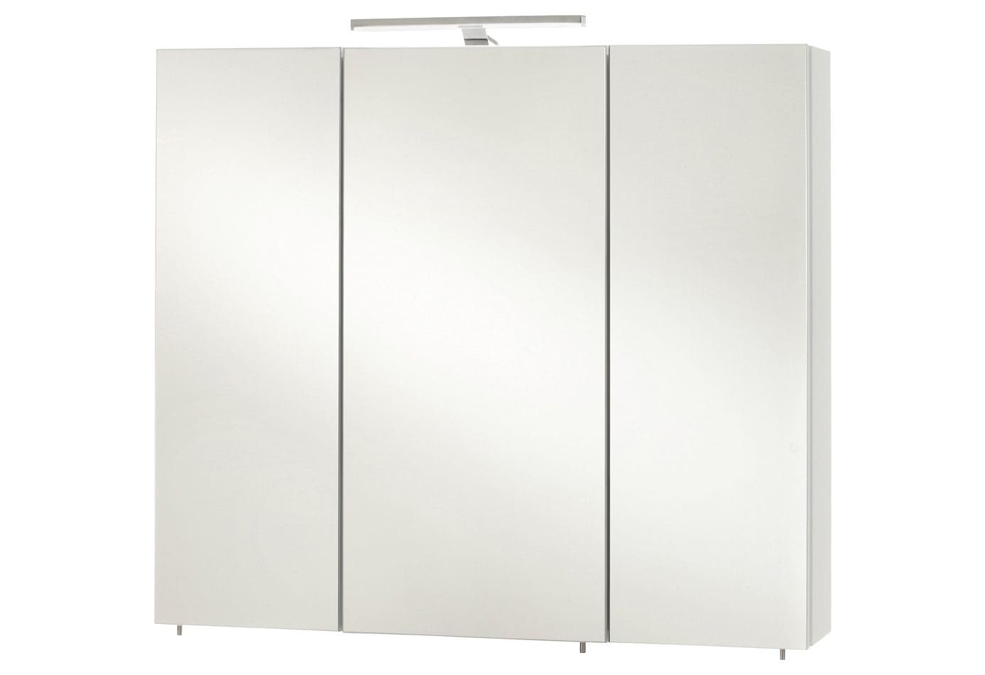 Schildmeyer Spiegelschrank »Dorina, mit höhenverstellbaren Glasböden made in Germany«, Breite 70 cm, 3-türig, LED-Beleuchtung, Schalter-/Steckdosenbox
