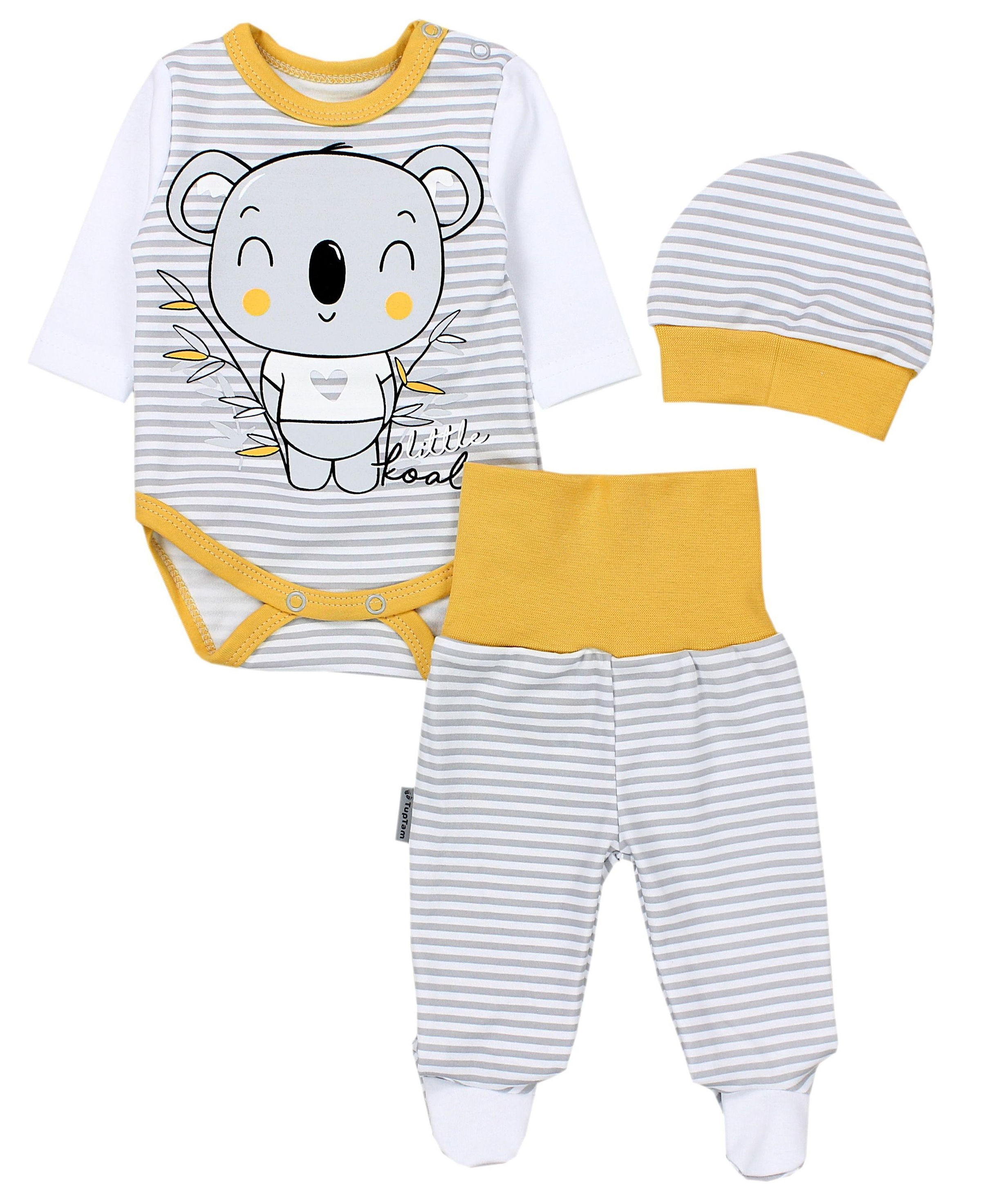 TupTam Langarmbody »Set Baby Bekleidungsset Langarmbody Hose Mütze3 teilig«