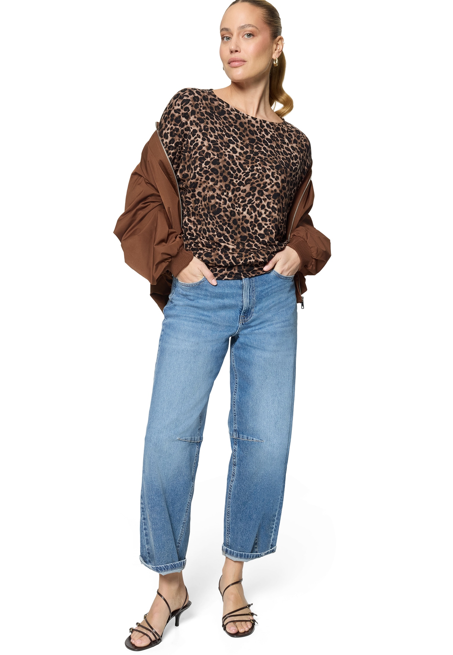 Zero Print-Shirt »Leo-Shirt mit 3/4 Arm«