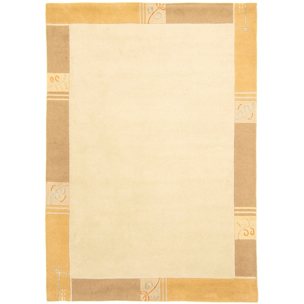 morgenland Wollteppich »Nepal - 230 x 162 cm - beige«, rechteckig