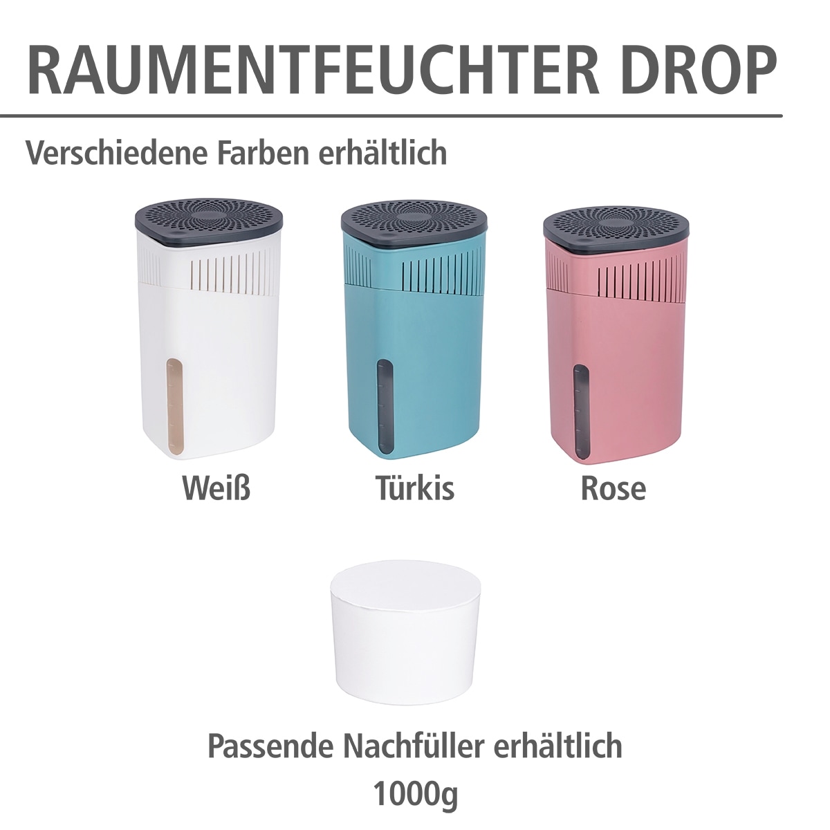 WENKO Luftentfeuchter »Drop«, für 80 m³ Räume, 1 x 1000 g