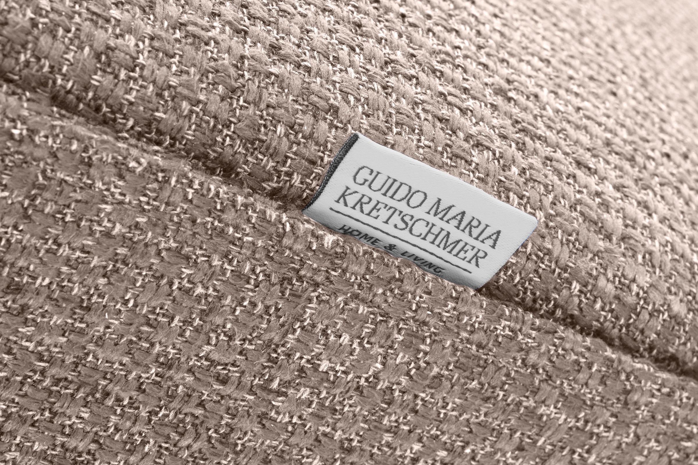 Guido Maria Kretschmer Home&Living Hocker »Chilltime«, mit eleganter Kreuznaht auf der Sitzfläche