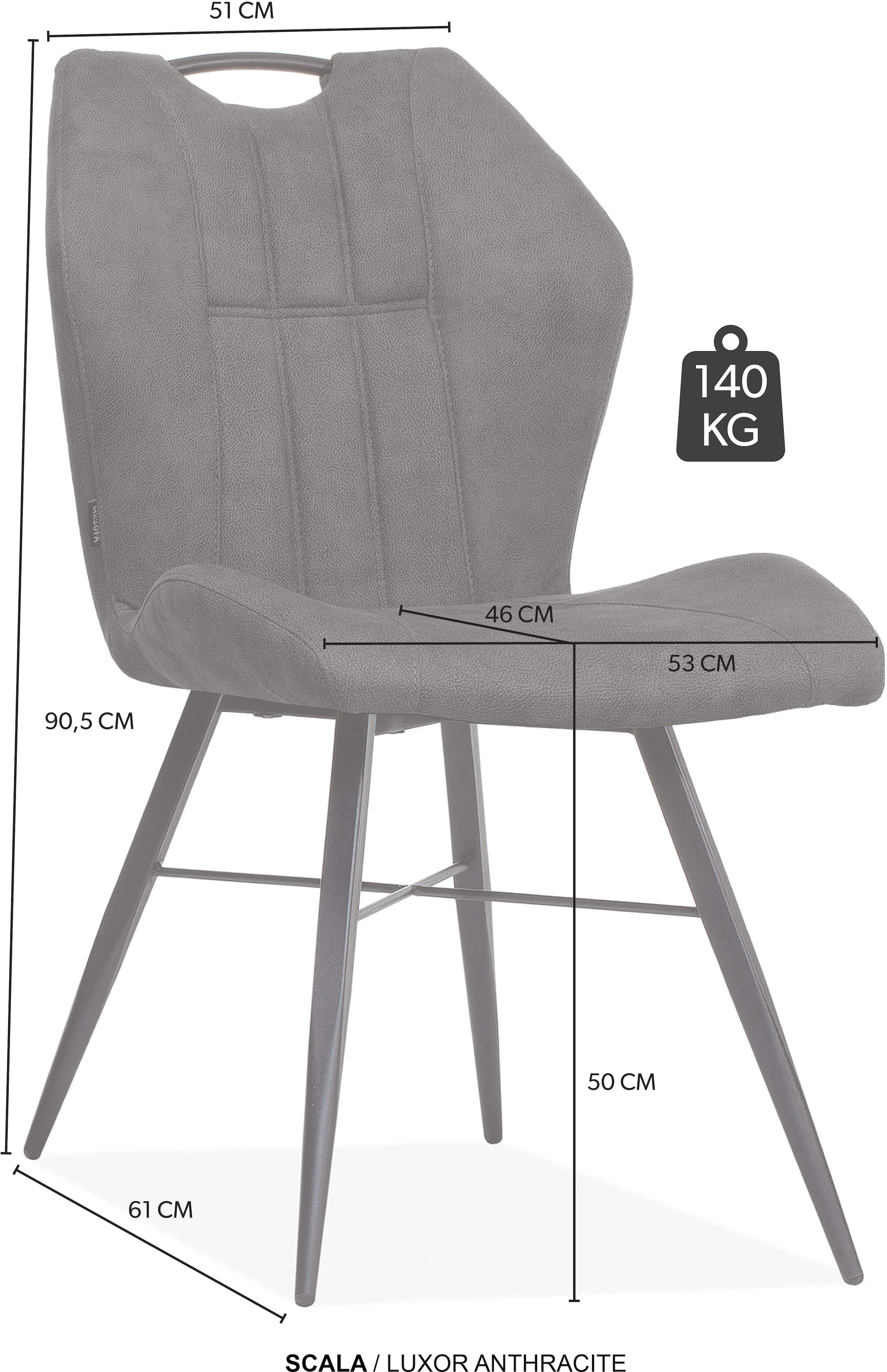 OMG Design Esszimmerstuhl »Scala« (Set) 2 Stk.Esszimmerstuhl, pflegeleichter Bezug