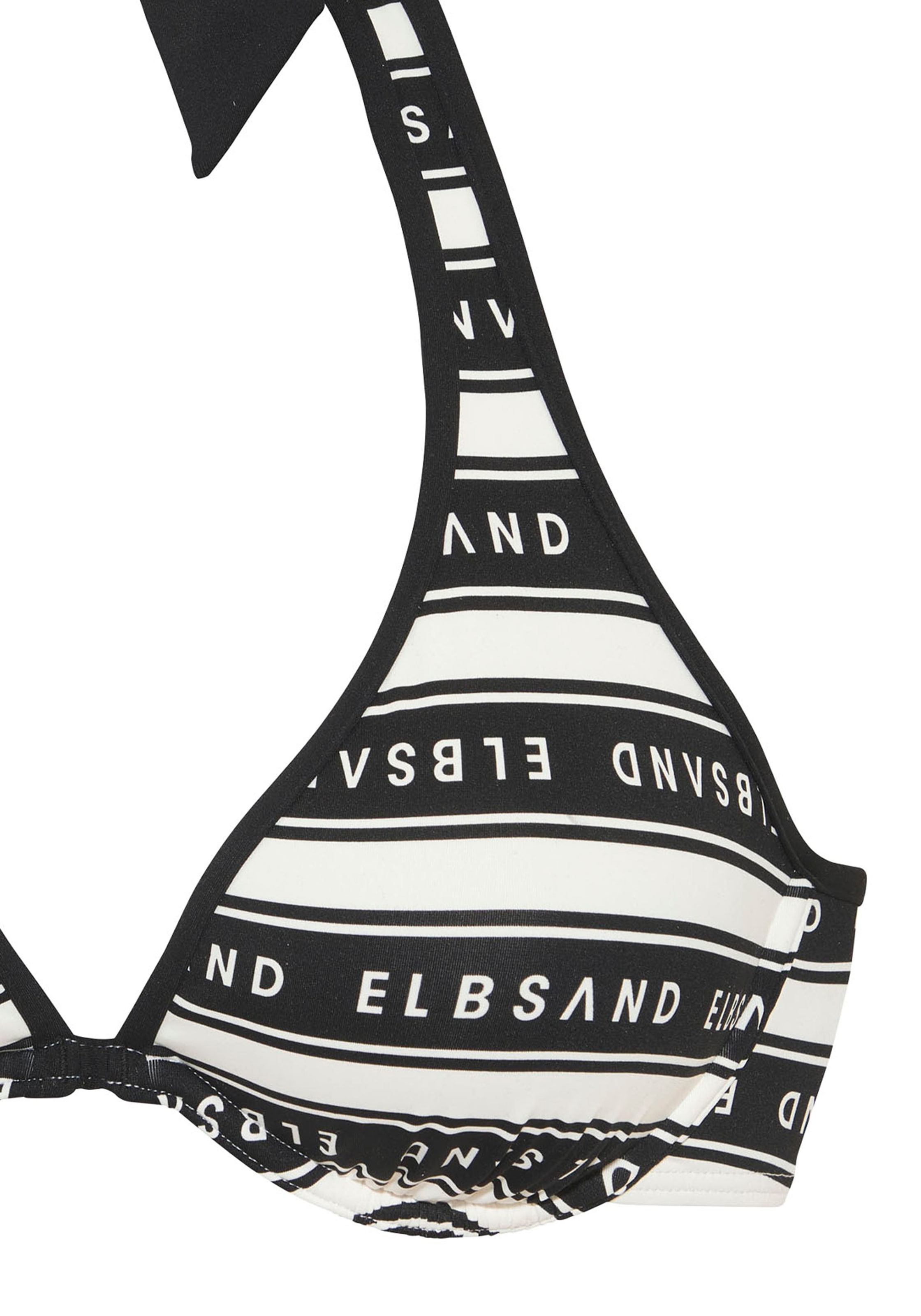 Elbsand Bügel-Bikini »Zone«, (Set), mit kontrastfarbenen Streifen und Schriftzügen