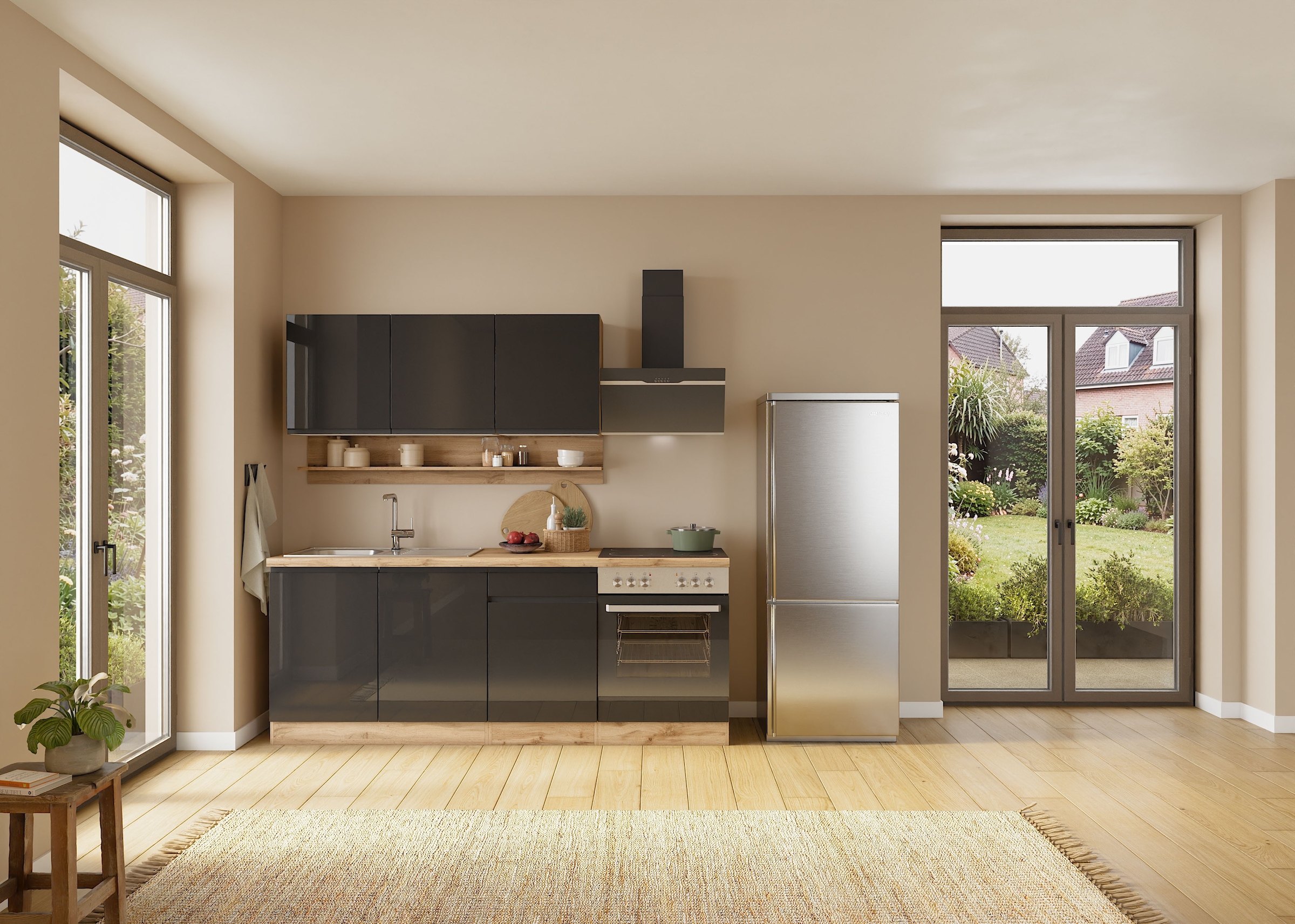 KOCHSTATION Hängeschrank »KS-Virginia,neu in verbesserter Ausführung« Stauraum, Softclose,  Breite 60 cm, Soft-Close, 1 Tür