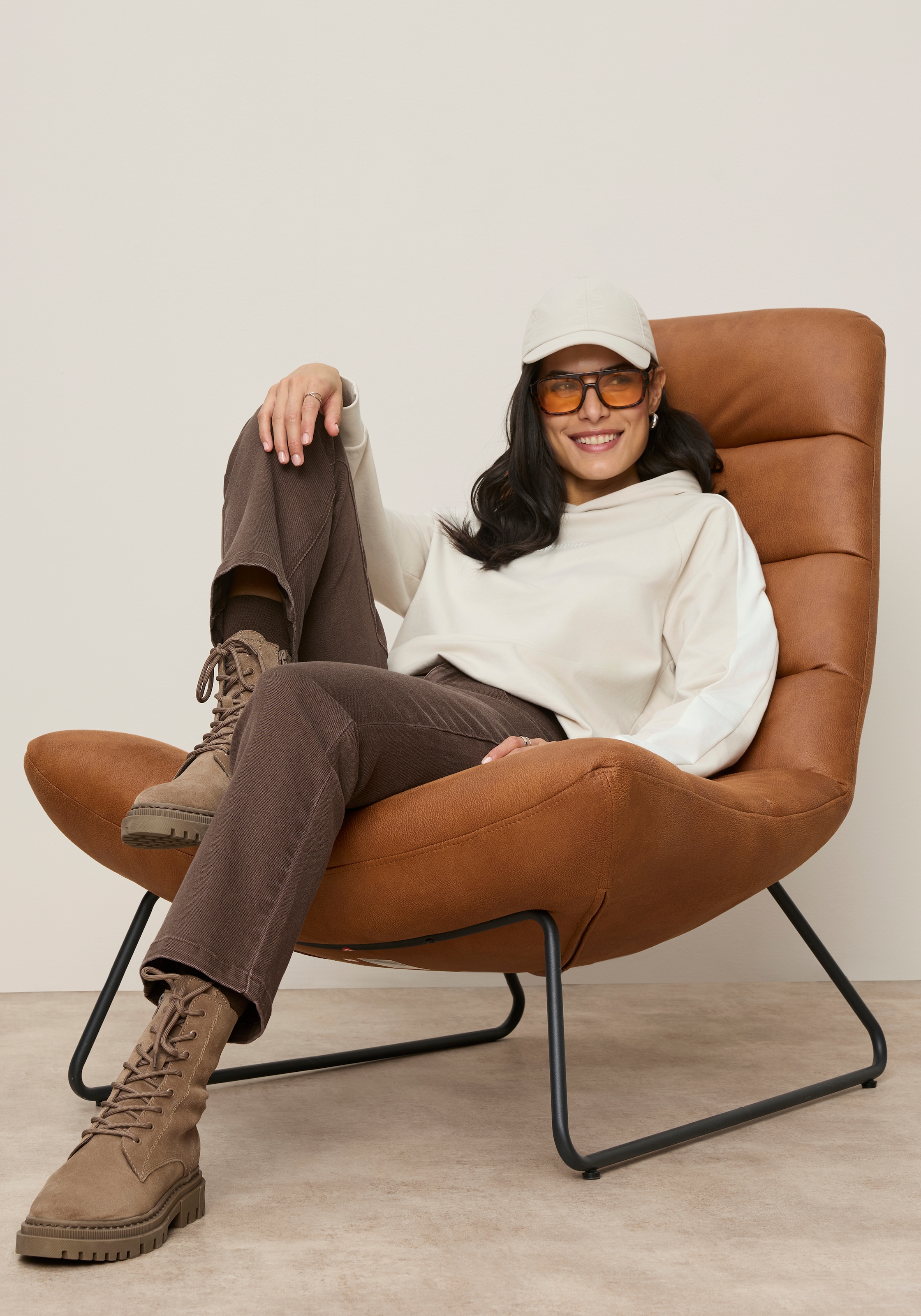Tamaris Ankle-Jeans mit hoher Leibhöhe im cropped and flared Look