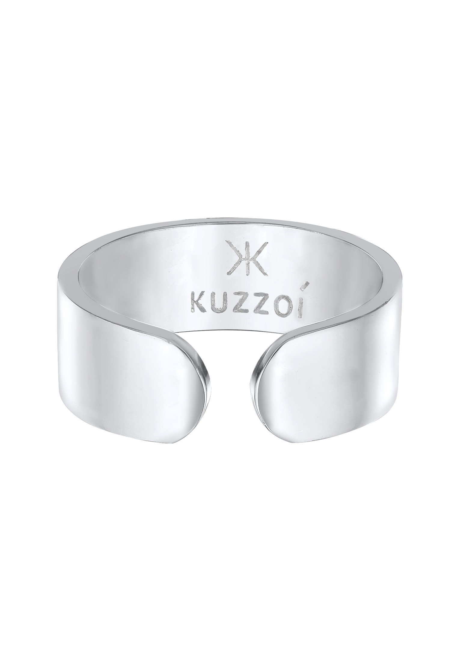 Kuzzoi Silberring »Ring Bandring Klares Design Offen 925 Silber«