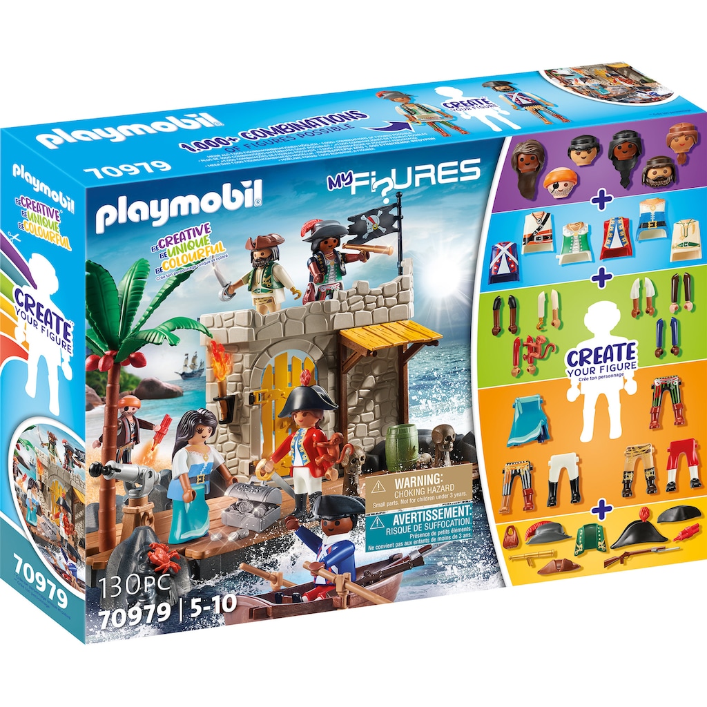 Playmobil® Konstruktions-Spielset »Island of the Pirates (70979), My Figures«, (130 St.)