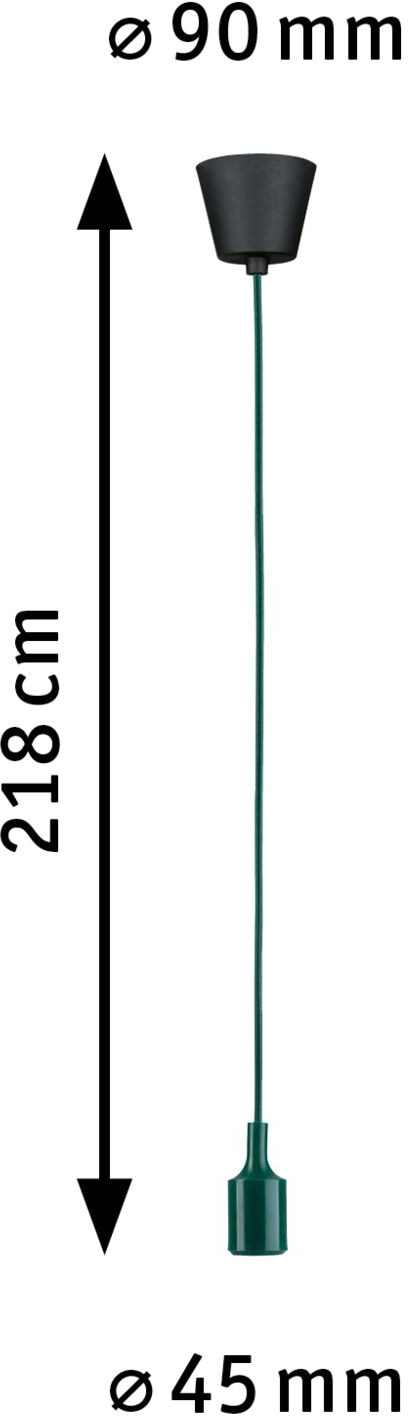 Paulmann Pendelleuchte »Ketil«, 1 flammig, Leuchtmittel E27 | ohne Leuchtmittel, E27, max. 1x60W E27, 230V, Stoff/Silikon