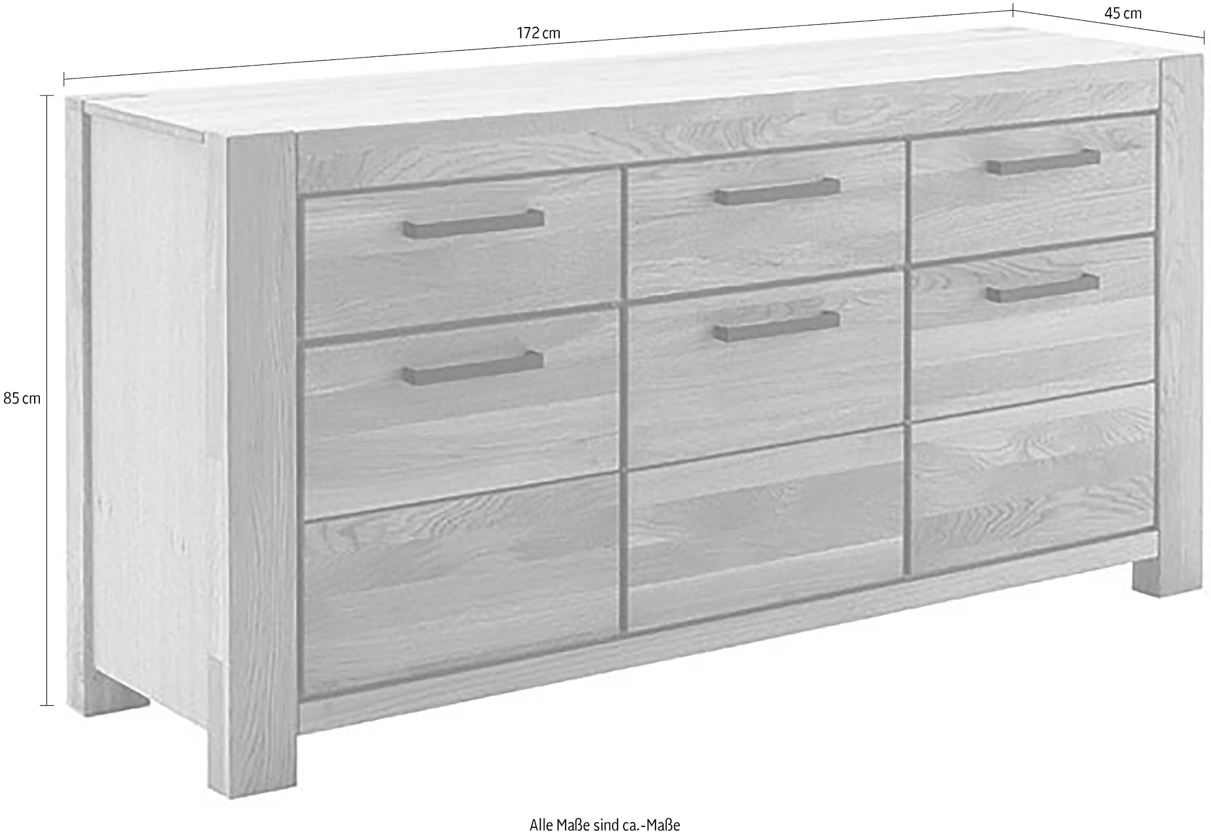 MCA living Sideboard »Silias Sideboard«, (1 St.), Schubkastenführung gedämpft