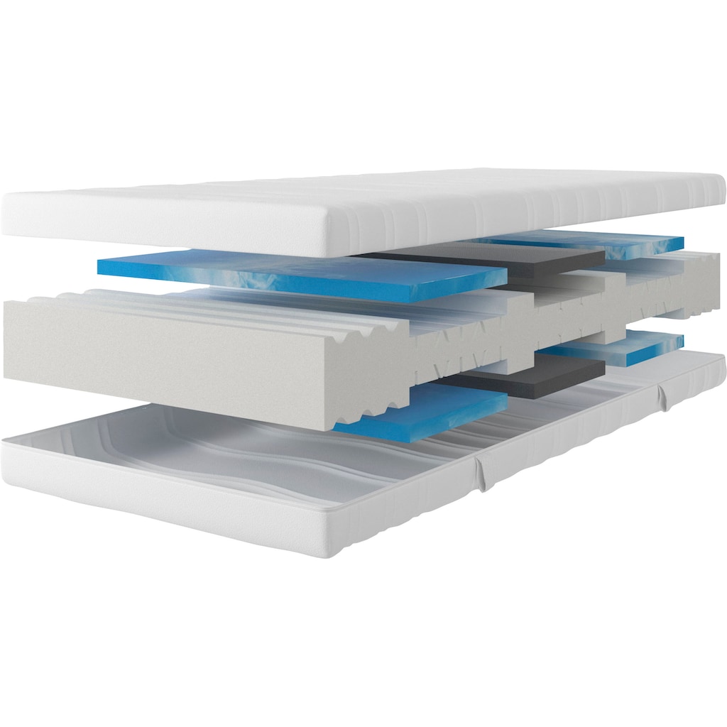 Home affaire Komfortschaummatratze »Isel, 7 Zonen Matratze 90x200 cm, 100x200 cm & weitere Größen«, 19 cm hoch, Raumgewicht: 35 kg/m³, (1 St.)