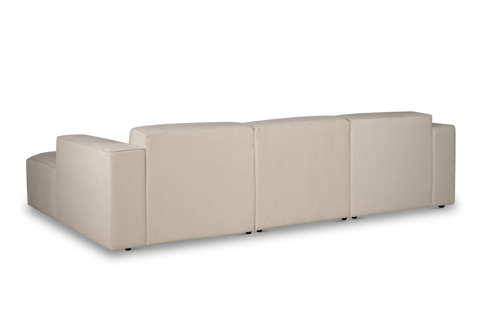 andas Ecksofa »Noord mit Kedernaht, Breite 281 cm, L-Form«, Cord, Struktur, Webstoff, mit Wellenunterfederung, Massivholzrahmen