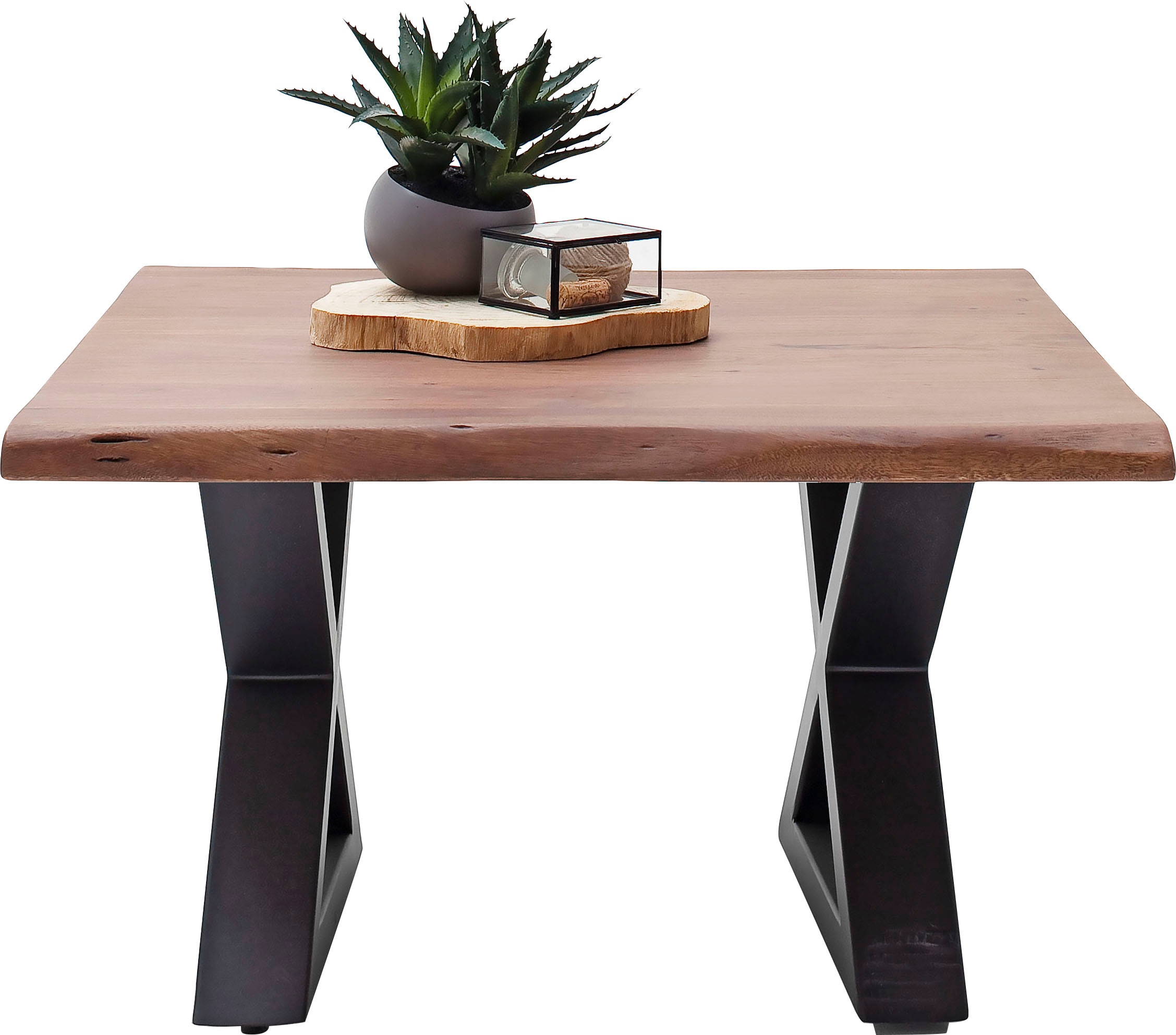 MCA furniture Couchtisch »Cartagena«, Couchtisch Massivholz mit Baumkante  und natürlichen Rissen und Löchern online kaufen
