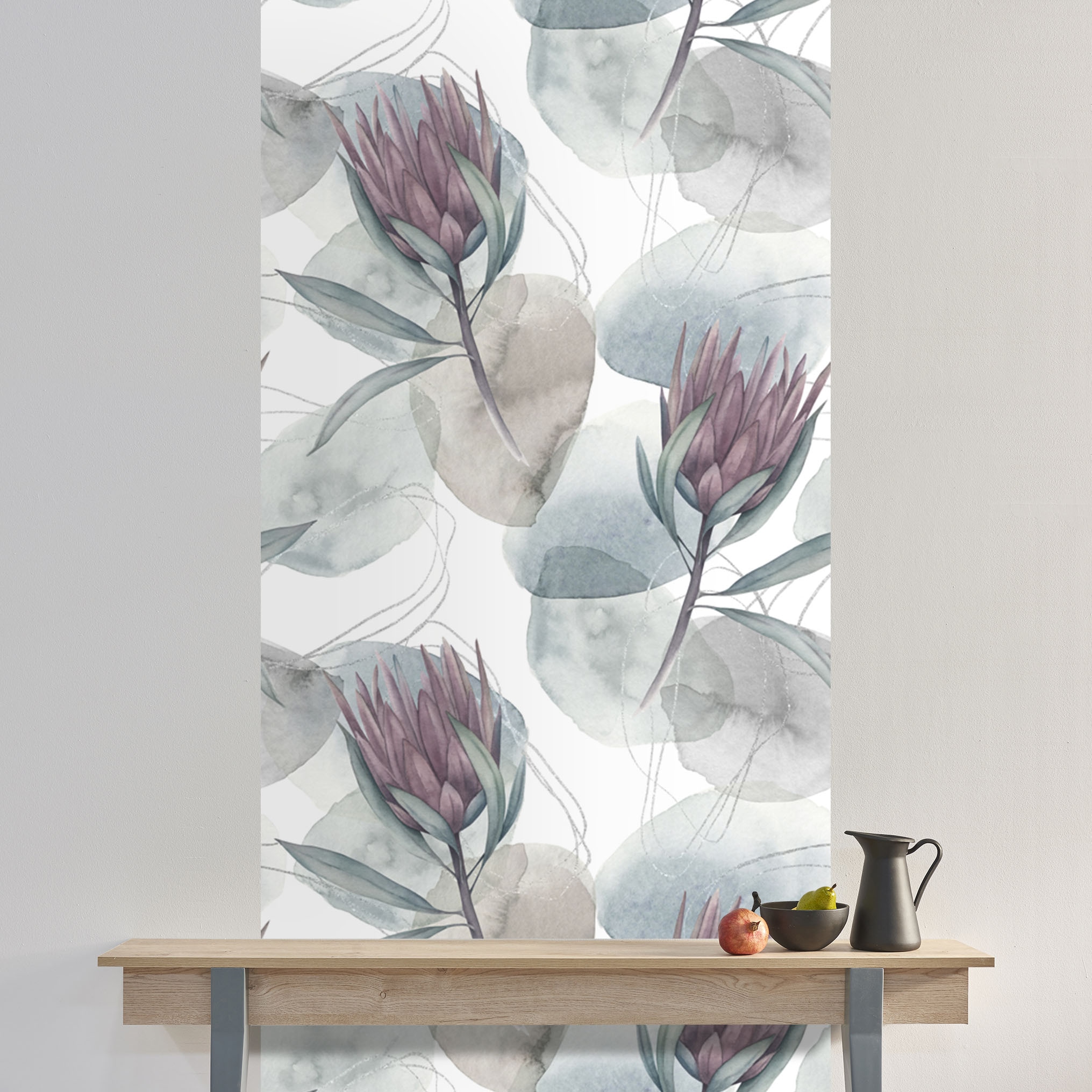 queence Vinyltapete »Donko«, floral-geblümt-gemustert-Motiv, 90x250cm, selbstklebend, kinderleichte Anbringung, Sticker