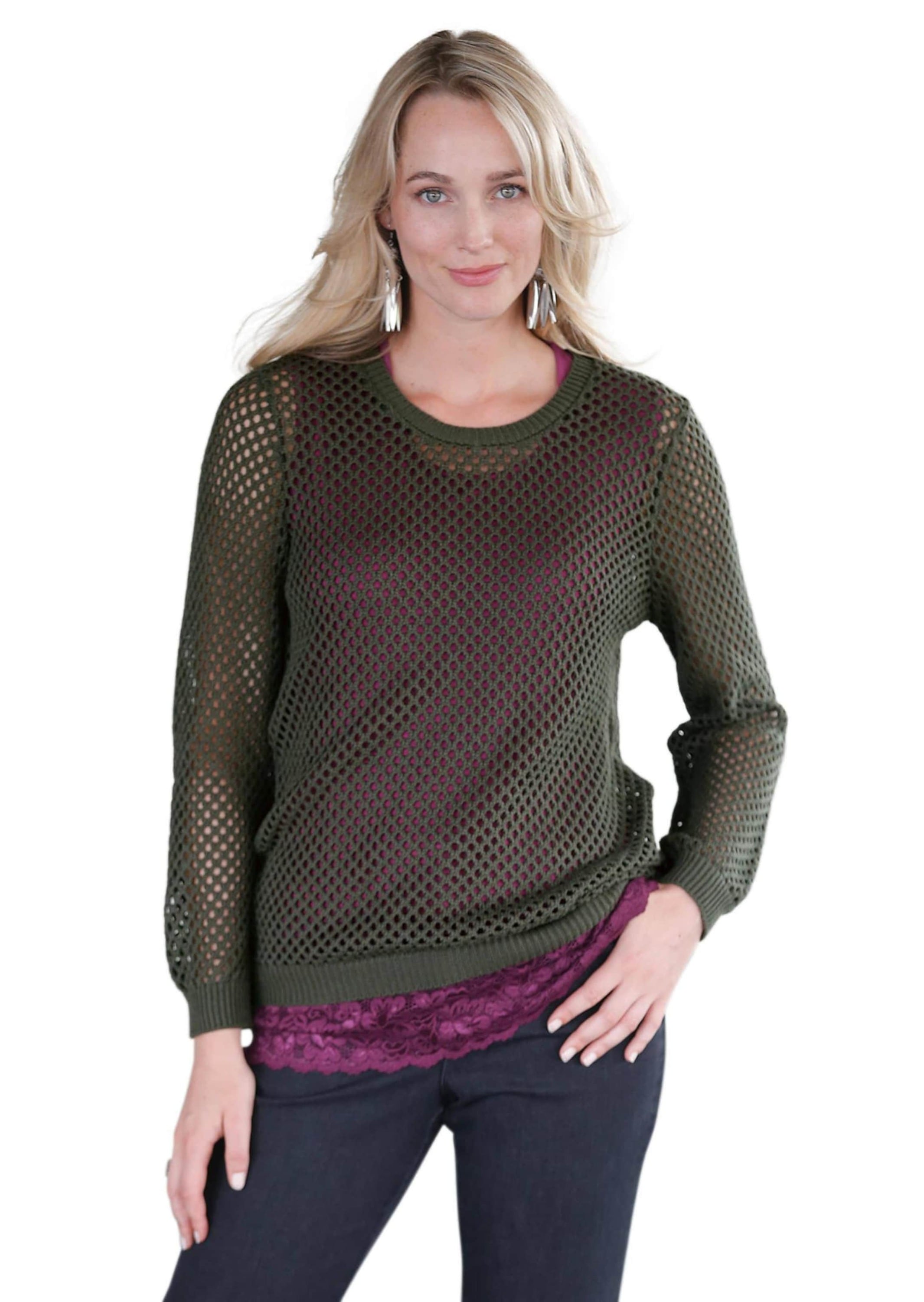 GOLDNER Strickpullover »Sommerlicher Strickpullover mit Ajourmuster«
