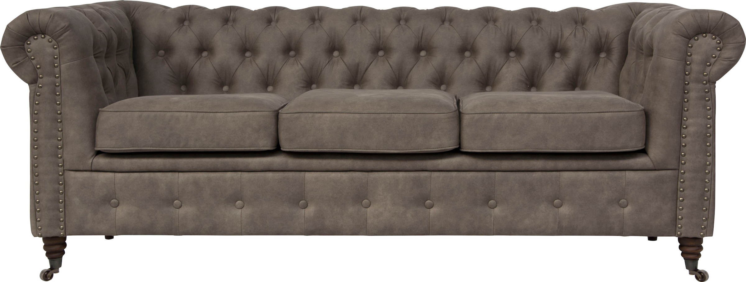 Chesterfield-Sofa »Aarburg«, aufwändige Knopfheftung und Ziernägel im Chesterfield-Design