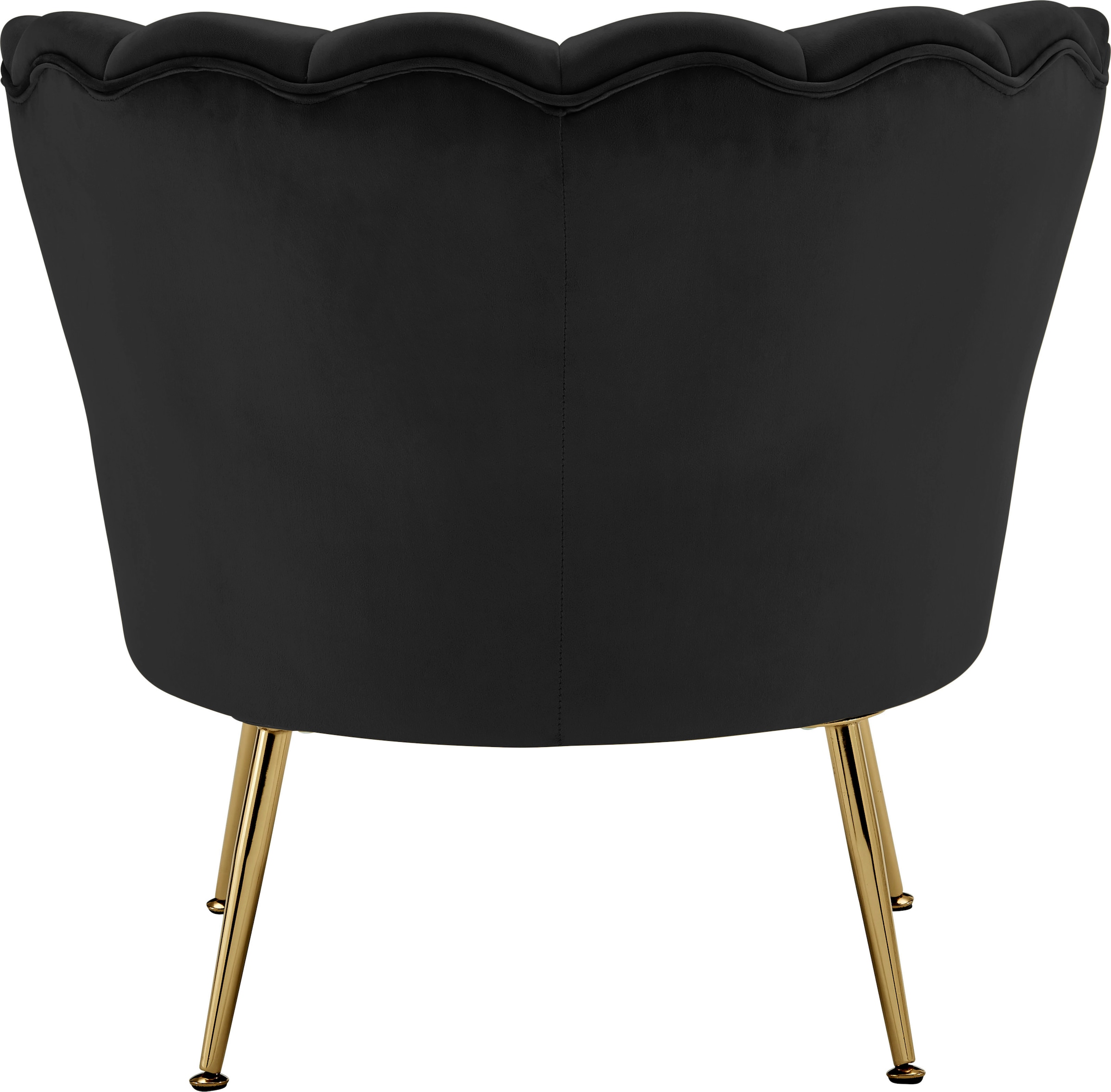 Leonique Loungesessel »Kelsey«, mit weichen Samtvelours Bezug, edlem Metallgestell, Sitzhöhe 43,5 cm