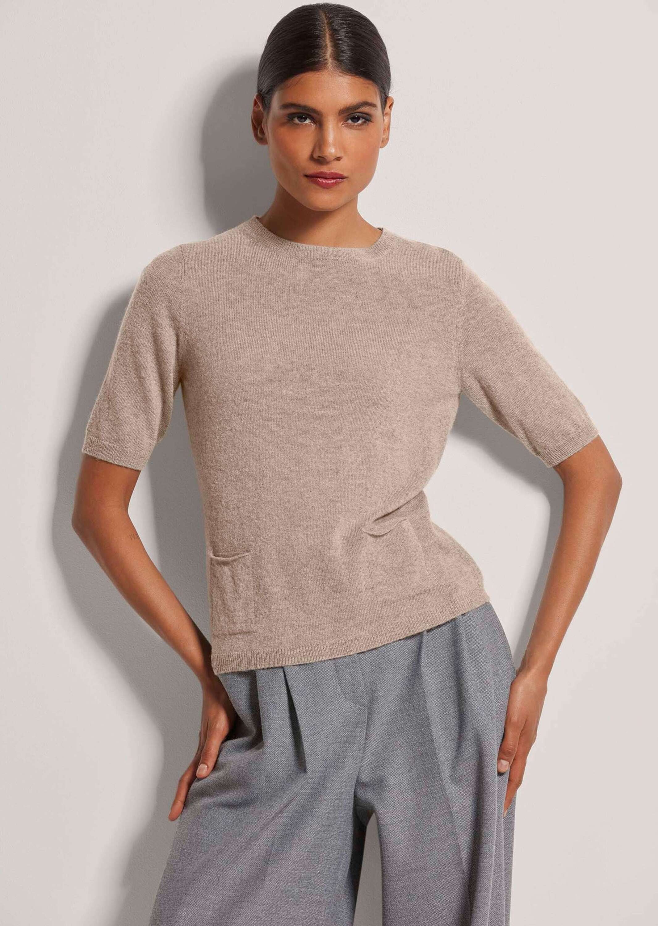 MADELEINE Longpullover »Pullover Pullover mit kurzen Ärmeln«