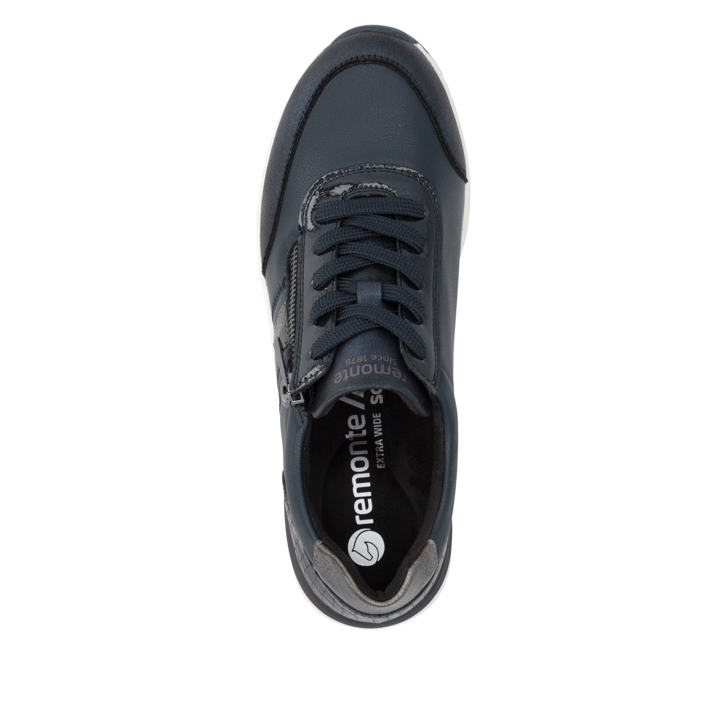 Remonte Keilsneaker  Halbschuh, Freizeitschuh, Schnürer mit praktischem Außenreißverschluss