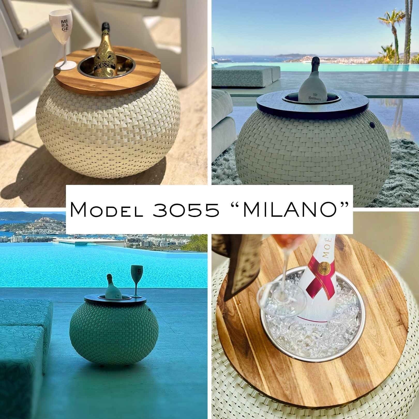 COOTAB Cooler Table Beistelltisch »Beistelltisch mit Acryl-Kühler Milano 40 cm« 1 Stk. tlg.