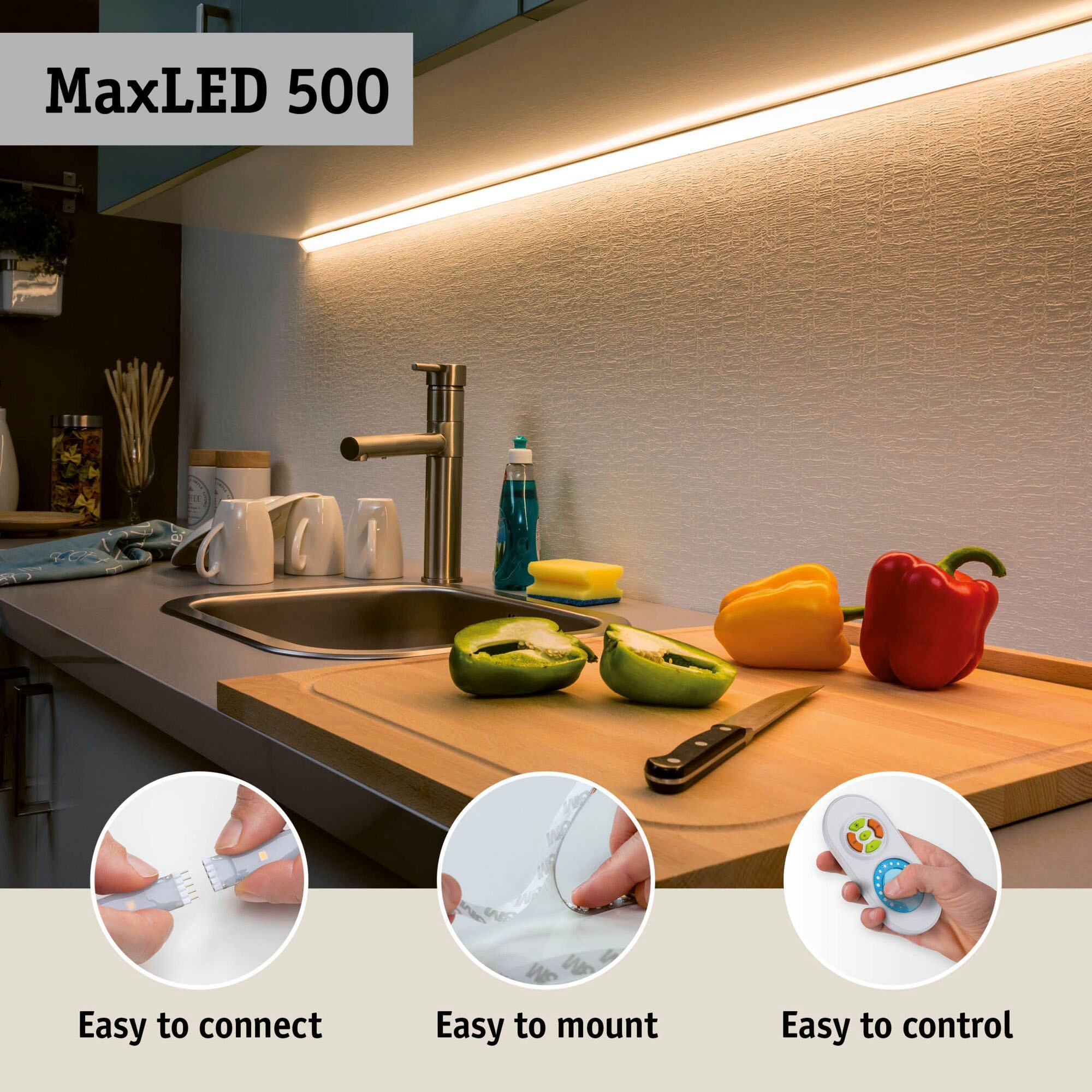 Paulmann LED-Streifen »MaxLED 500 RGBW Smart Home Zigbee 5m IP44 33W 2000lm beschichtet«, 1 St.-flammig