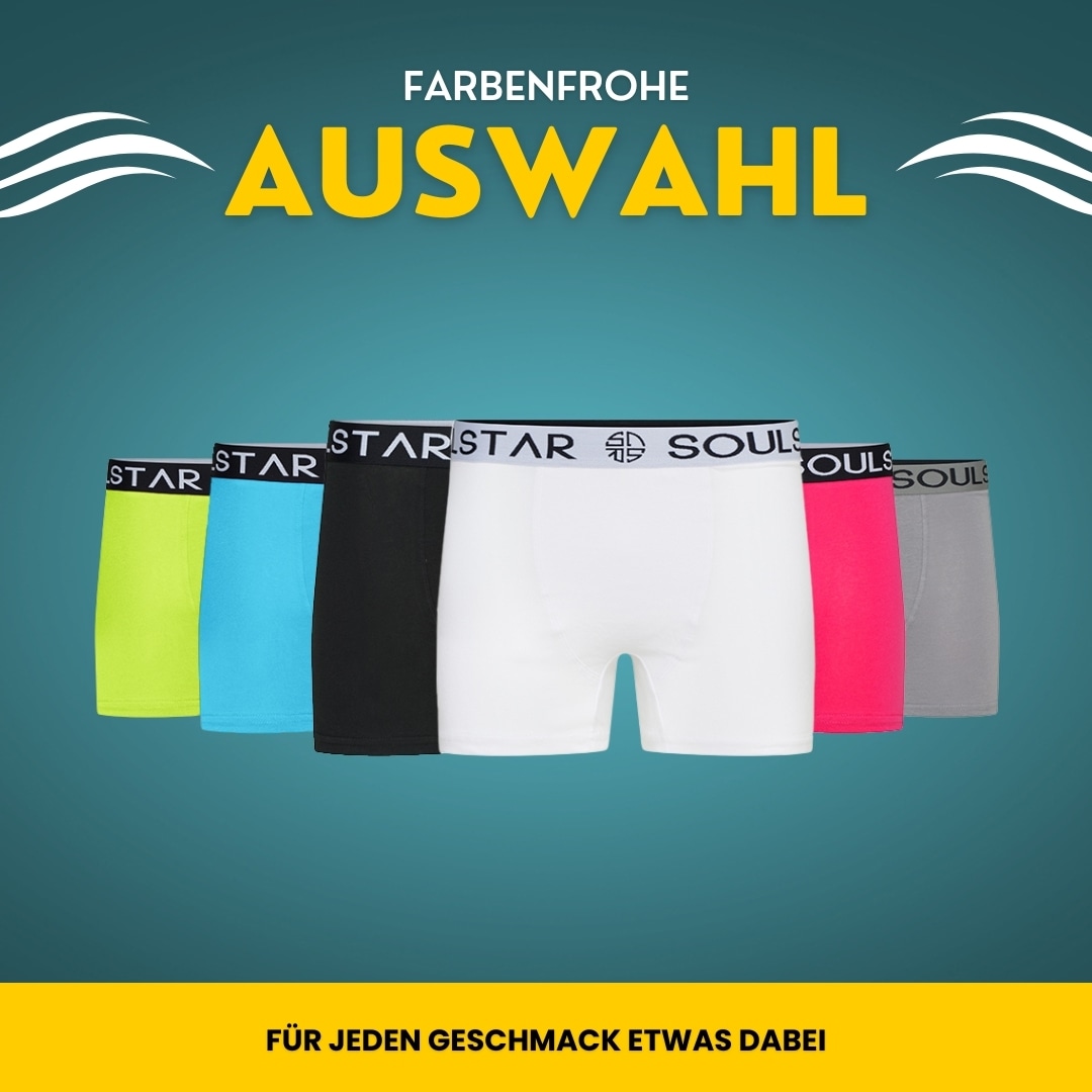 SOULSTAR Boxershorts »Basic Herren Unterhosen Unterwäsche Extra Weiches Material Männer« Packung, 3er-Pack, 3 Stk. Basic Herren Unterhosen Unterwäsche Extra Weiches Material Männer