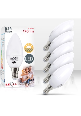 LED-Leuchtmittel, E14, 5 St., Warmweiß