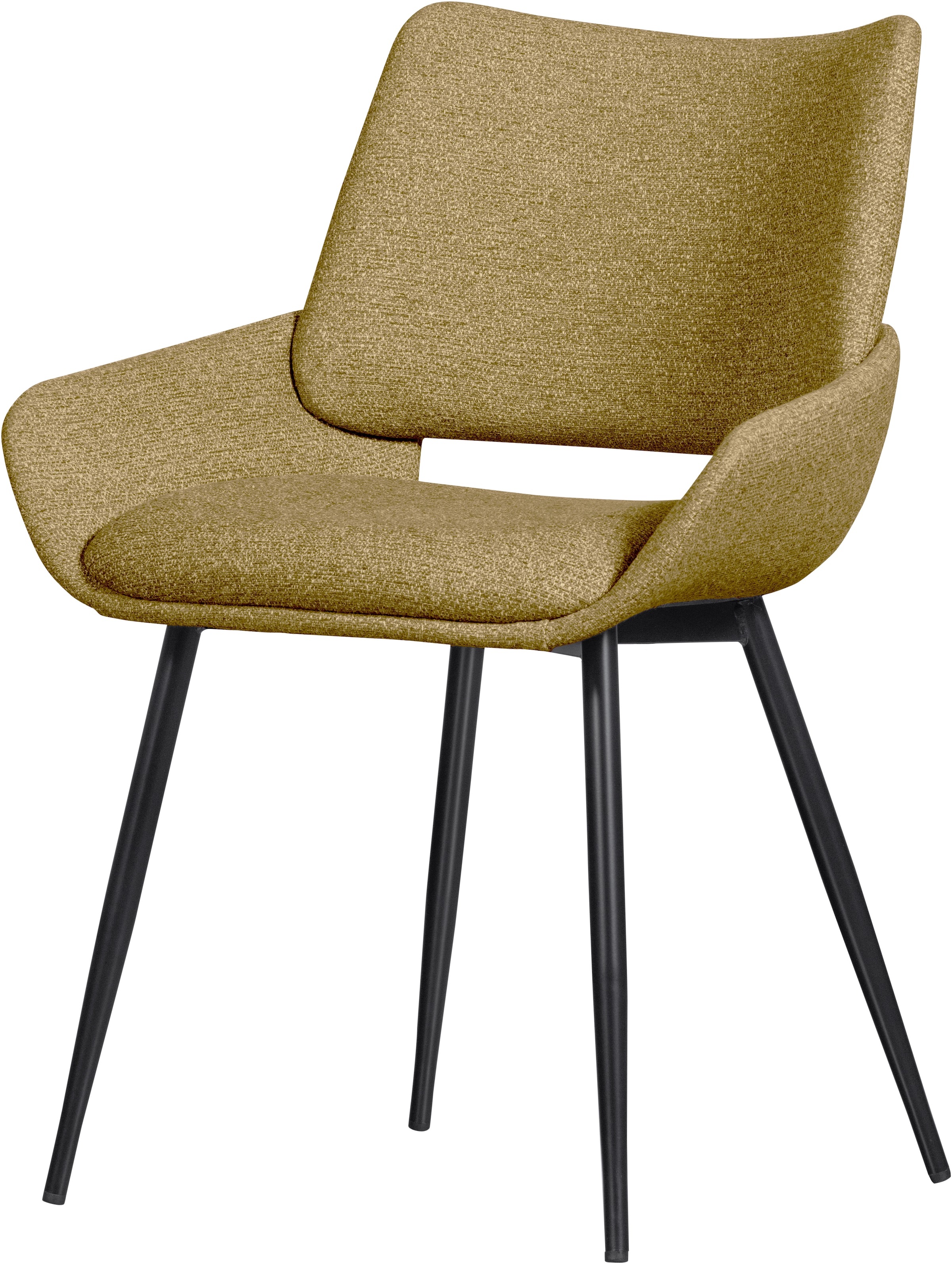 WOOOD Esszimmerstuhl »Parade mit Melange-Bezug und konischen Metallbeinen B58 x T55 x H83 cm« (Set) 2 Stk.Sehr hohe Verschleißfestigkeit, schalenförmige, Tragkraft 150 kg