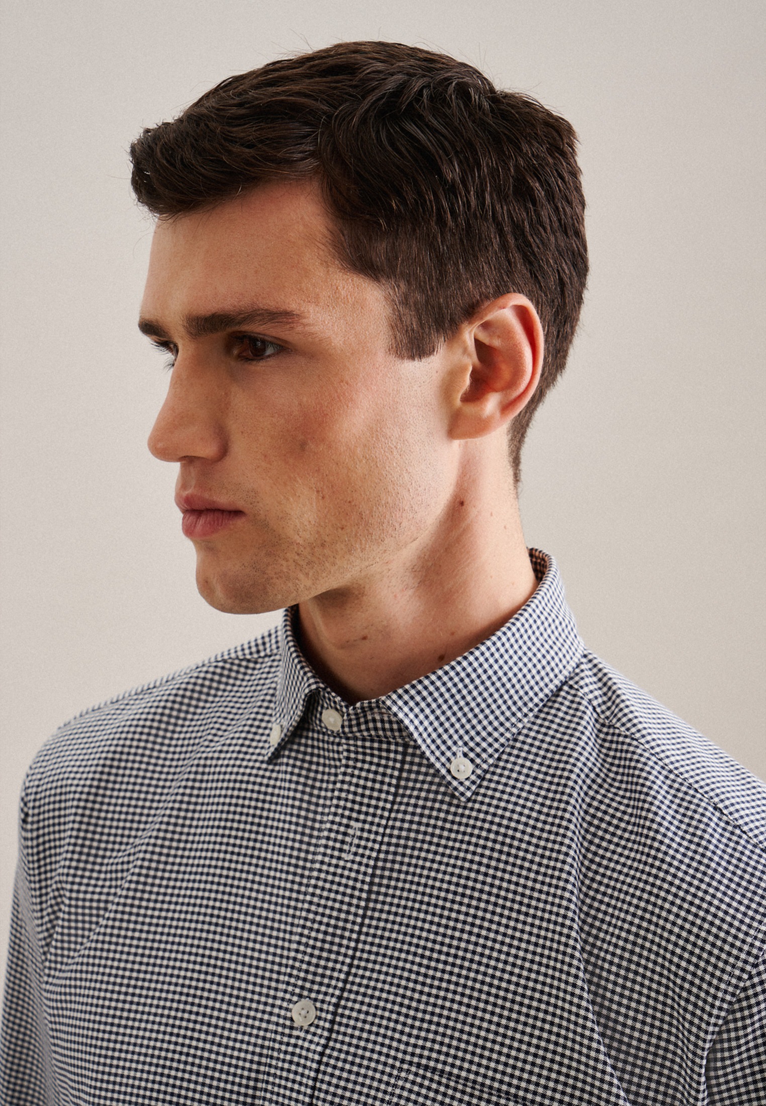 seidensticker Businesshemd »Schwarze Rose« Regular 1/1 Button-Down-Kragen Karo
