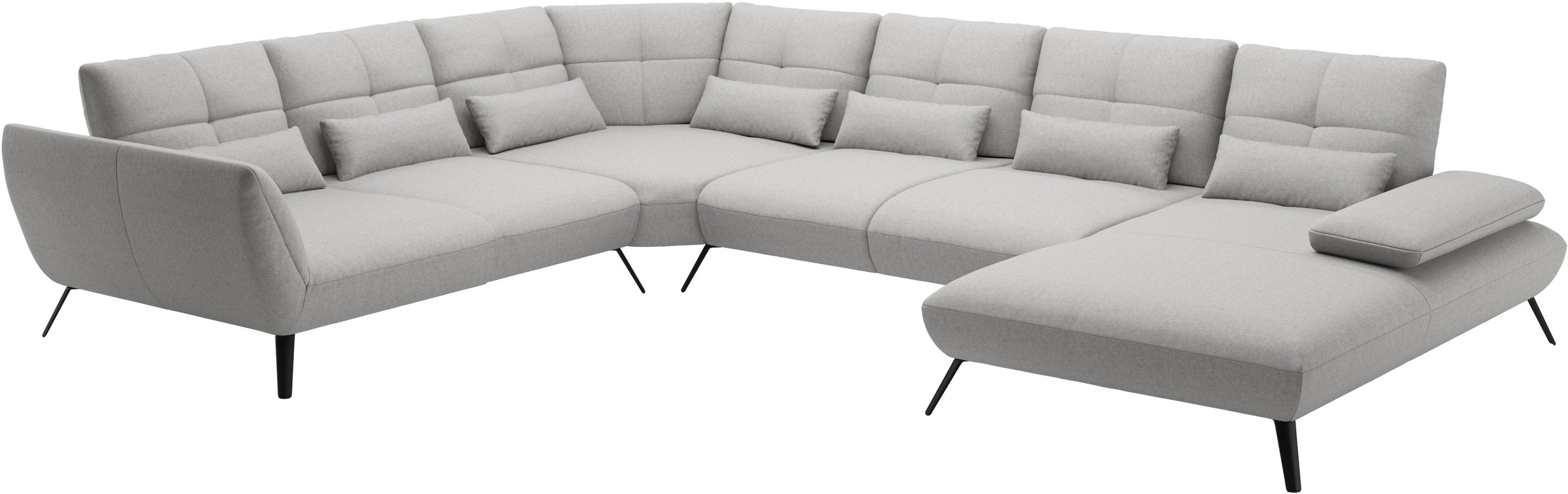 Places of Style Wohnlandschaft »Mikado U-Form«, inkl. Sitztiefenverstellung und Armteilverstellung