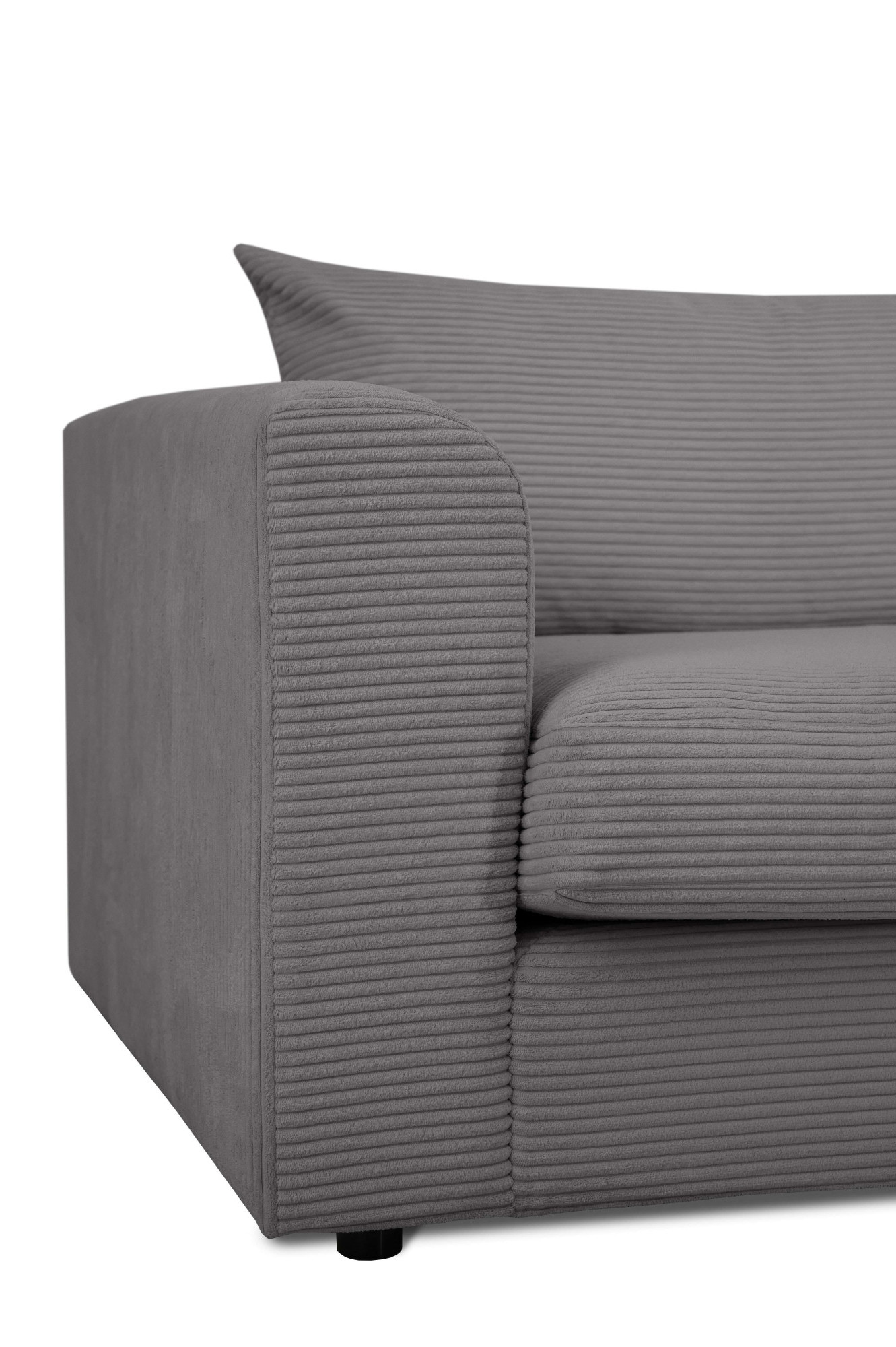 LeGer Home by Lena Gercke Ecksofa »Avelina«, (2 St.), Breite 297 cm, in Cord- und Chenille- Stoff, Rückenkissen mit Federn