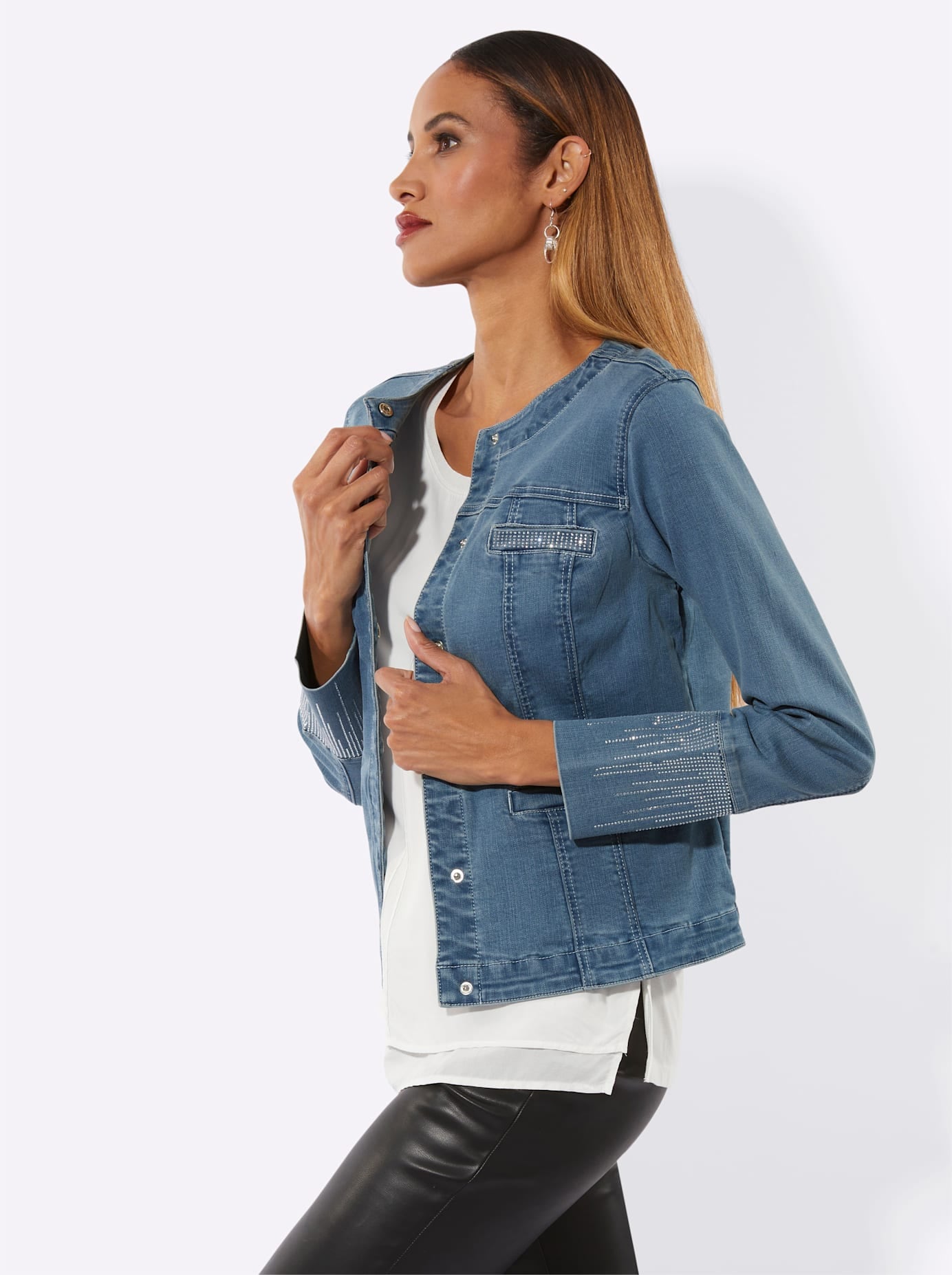 creation L Jeansjacke ohne Kapuze