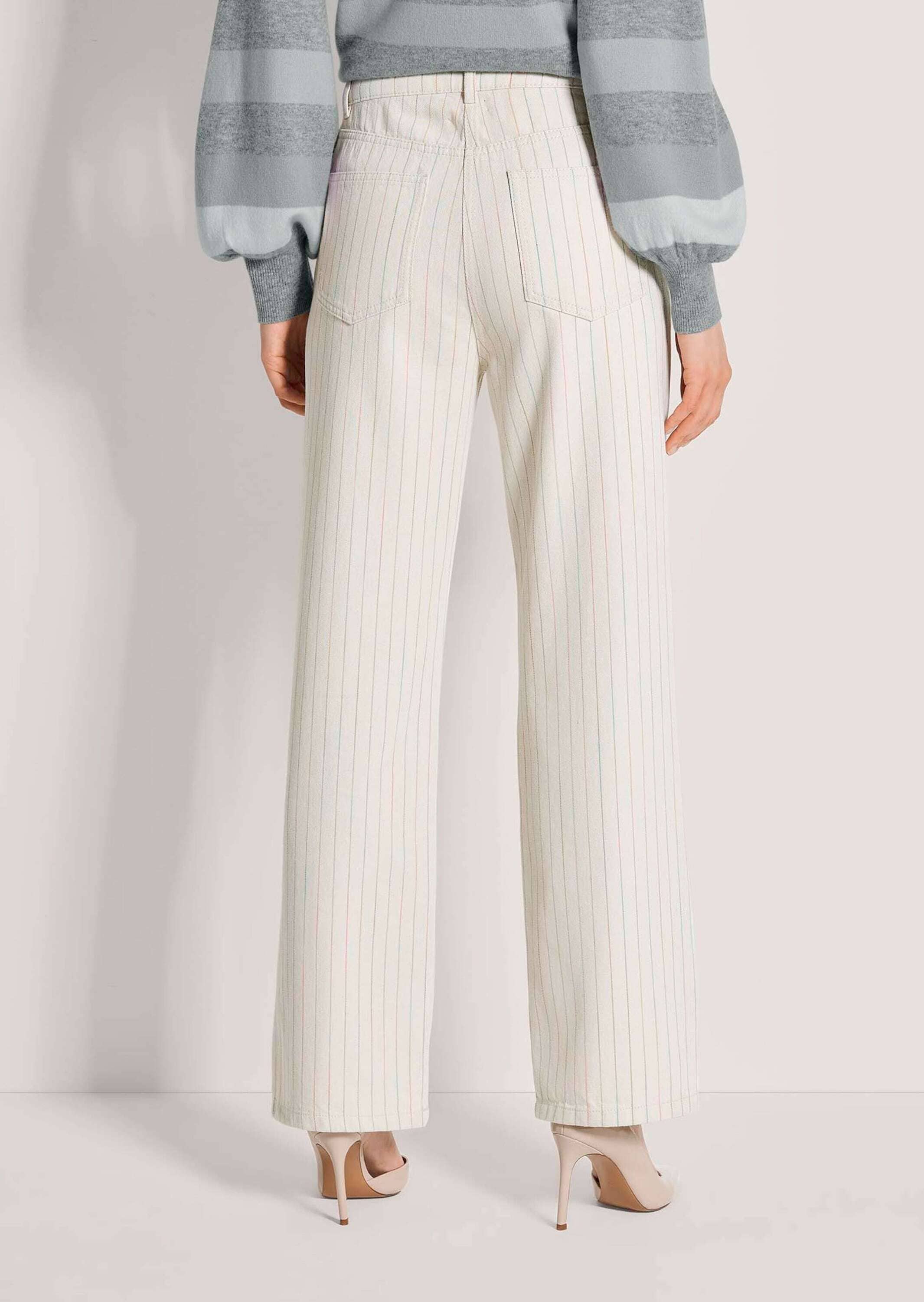 MADELEINE Regular-fit-Jeans »Jeans Nadelstreifenhose mit weitem Bein«