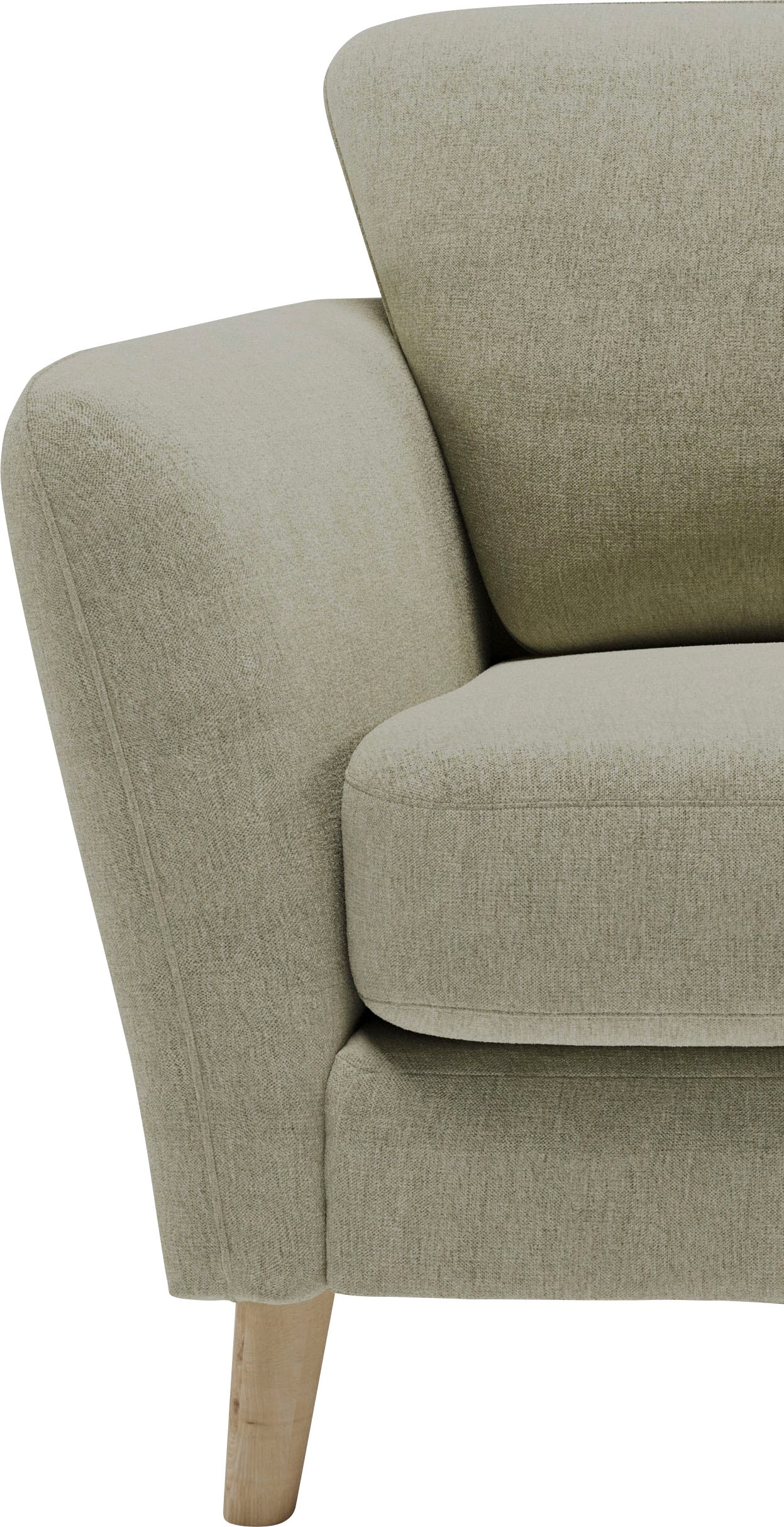Home affaire 2-Sitzer »MARSEILLE Kompaktsofa 170 cm, Cord, Flachgewebe, Struktur, Webstoff«, Massivholzbeine Eiche, Landhausstil, Wellenunterfederung