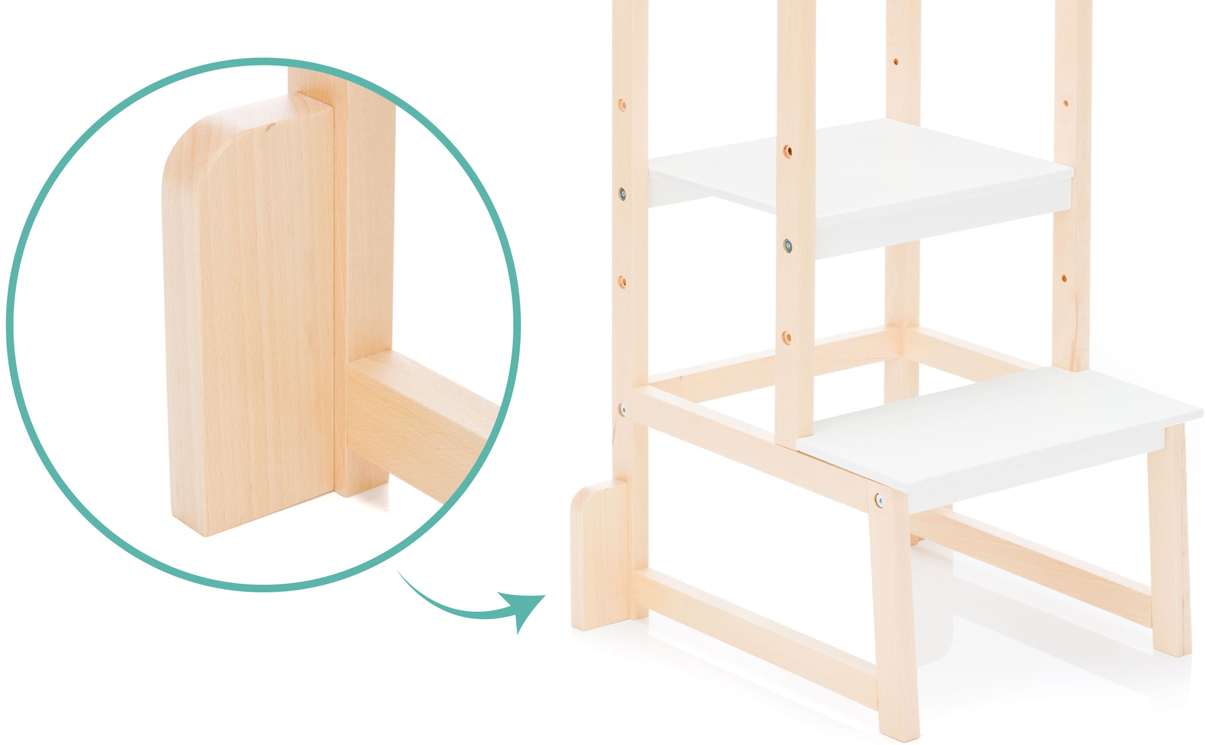 Fillikid »Lernturm, Holz aus online kaufen Stehhilfe natur-weiß«,